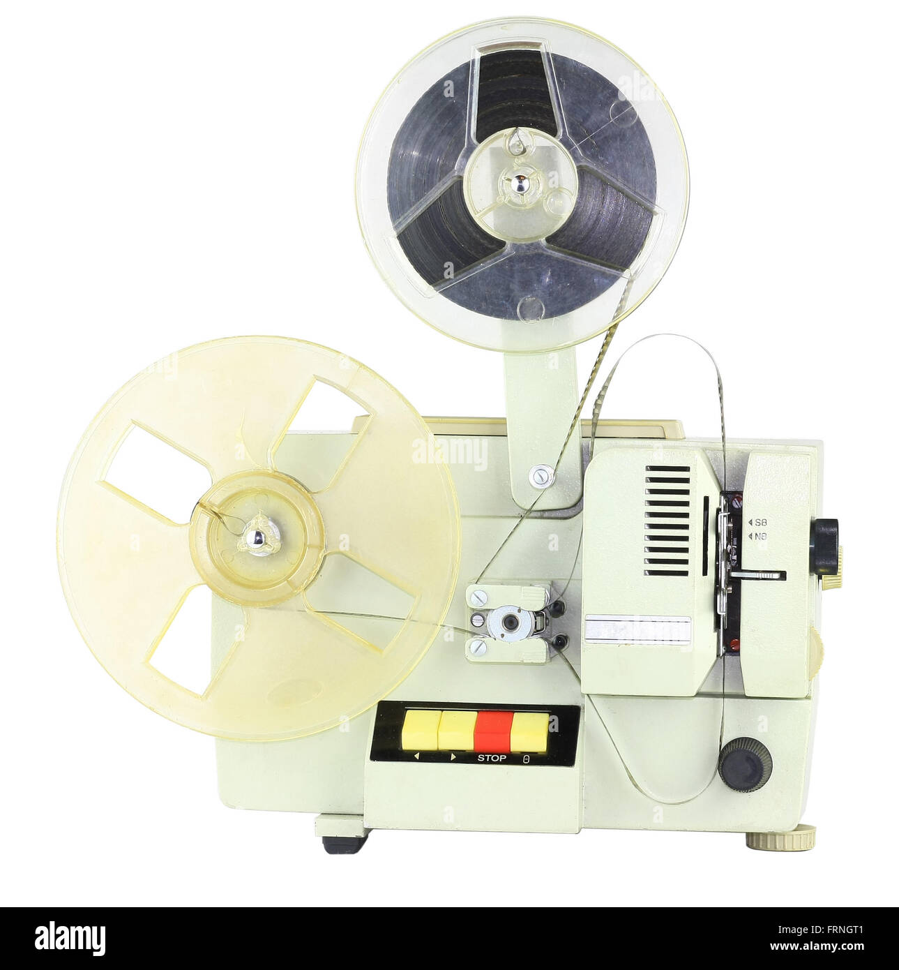Home proiettore video isolati su sfondo bianco Foto Stock