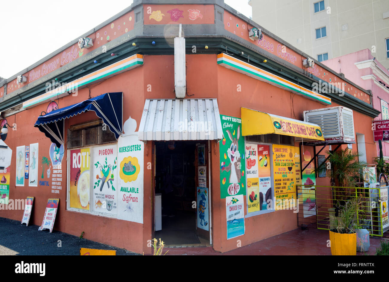 Rose Corner Cafe su Rose Street in Bo-Kaap in Città del Capo - Sud Africa Foto Stock