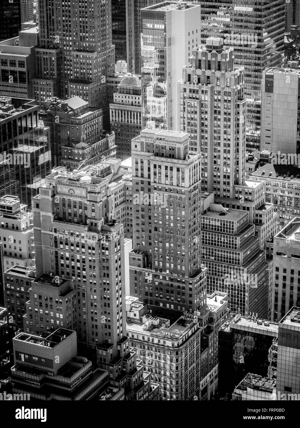 Vista aerea della città di New York edifici, STATI UNITI D'AMERICA. Foto Stock