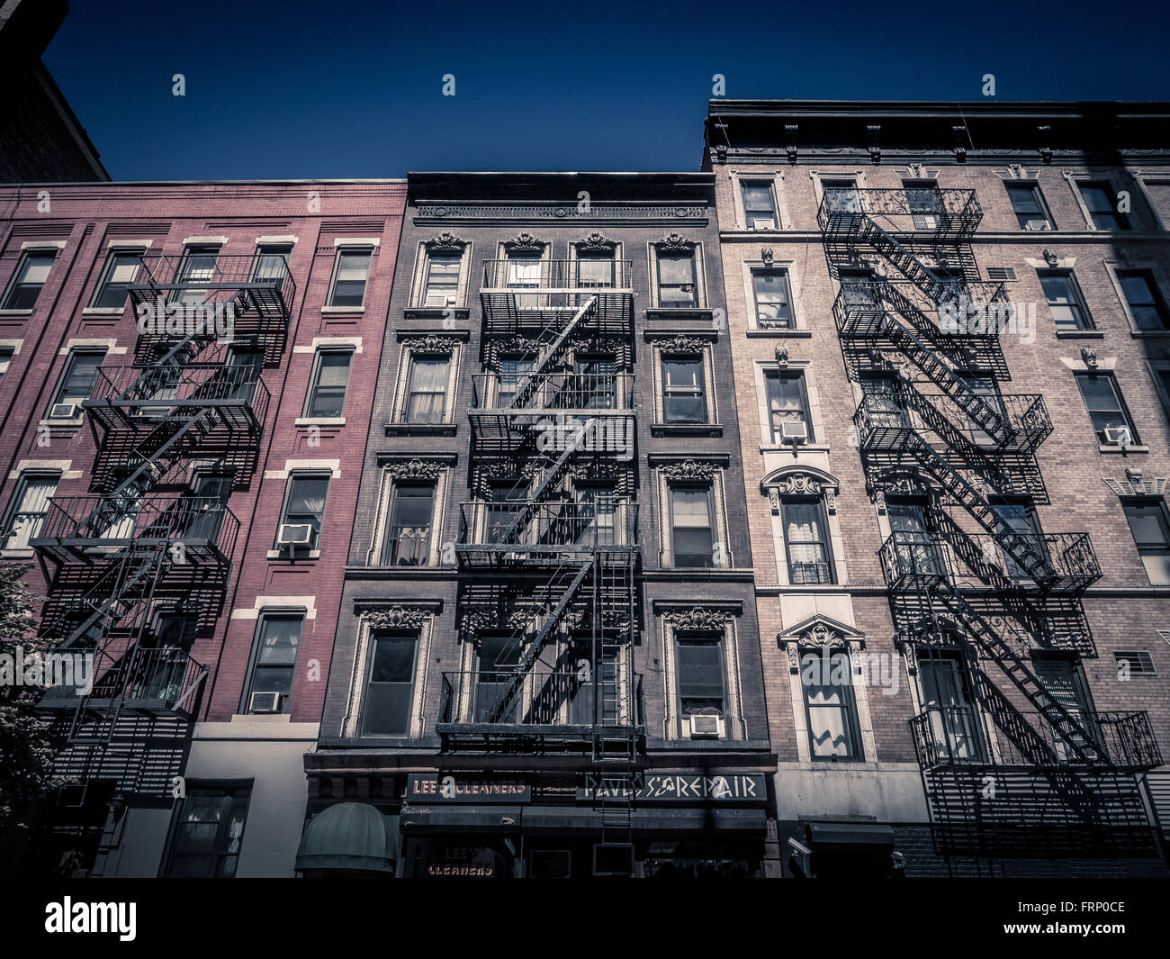 Edifici di stile tradizionale nella città di New York, Stati Uniti d'America. Foto Stock