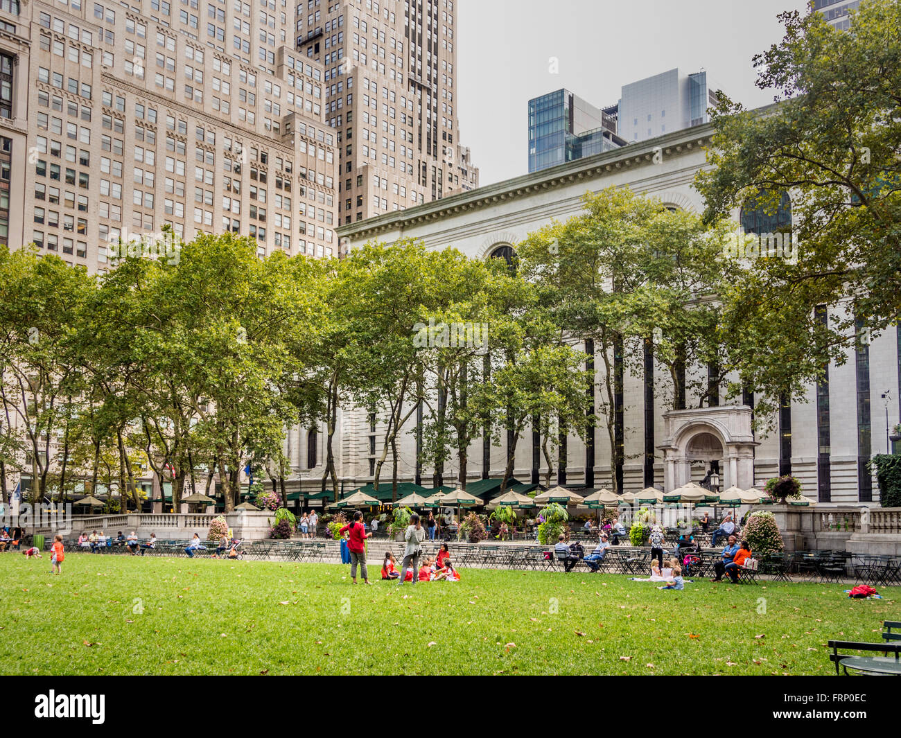 Bryant Park di New York City, Stati Uniti d'America. Foto Stock