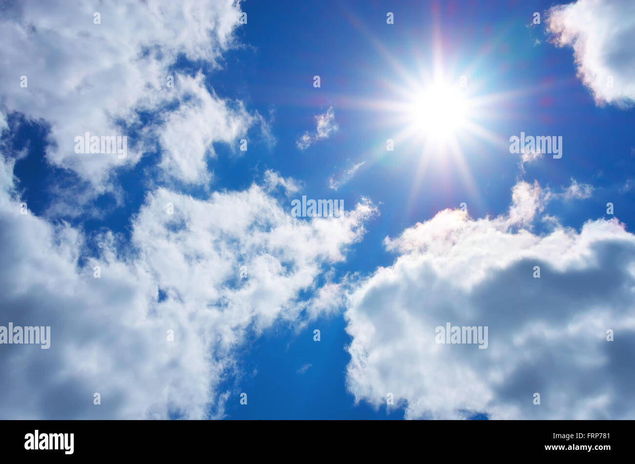 Profondo cielo blu. Elemento di design. Foto Stock
