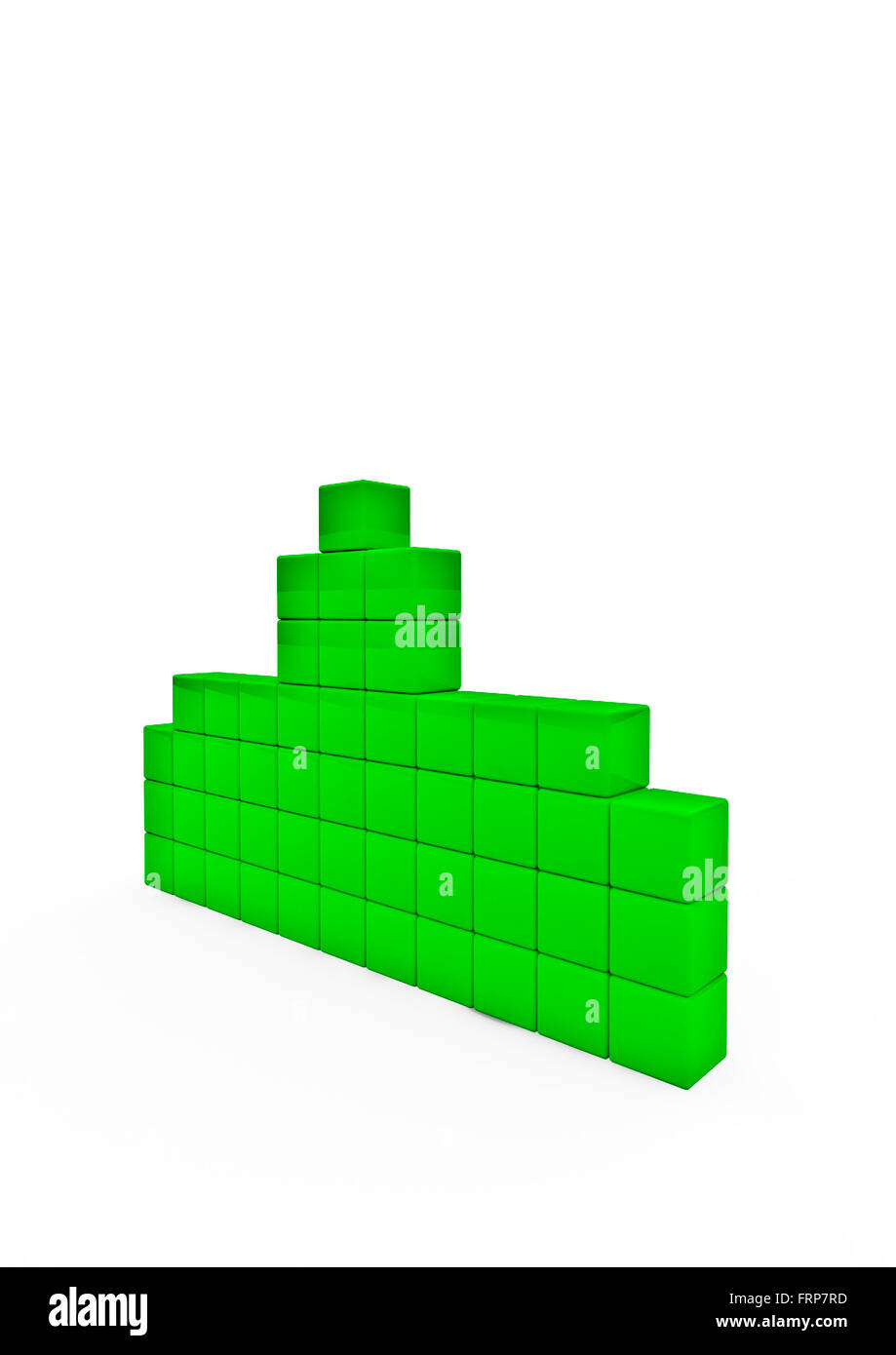 Space invader / 3D render di pixel invasore dello spazio Foto Stock