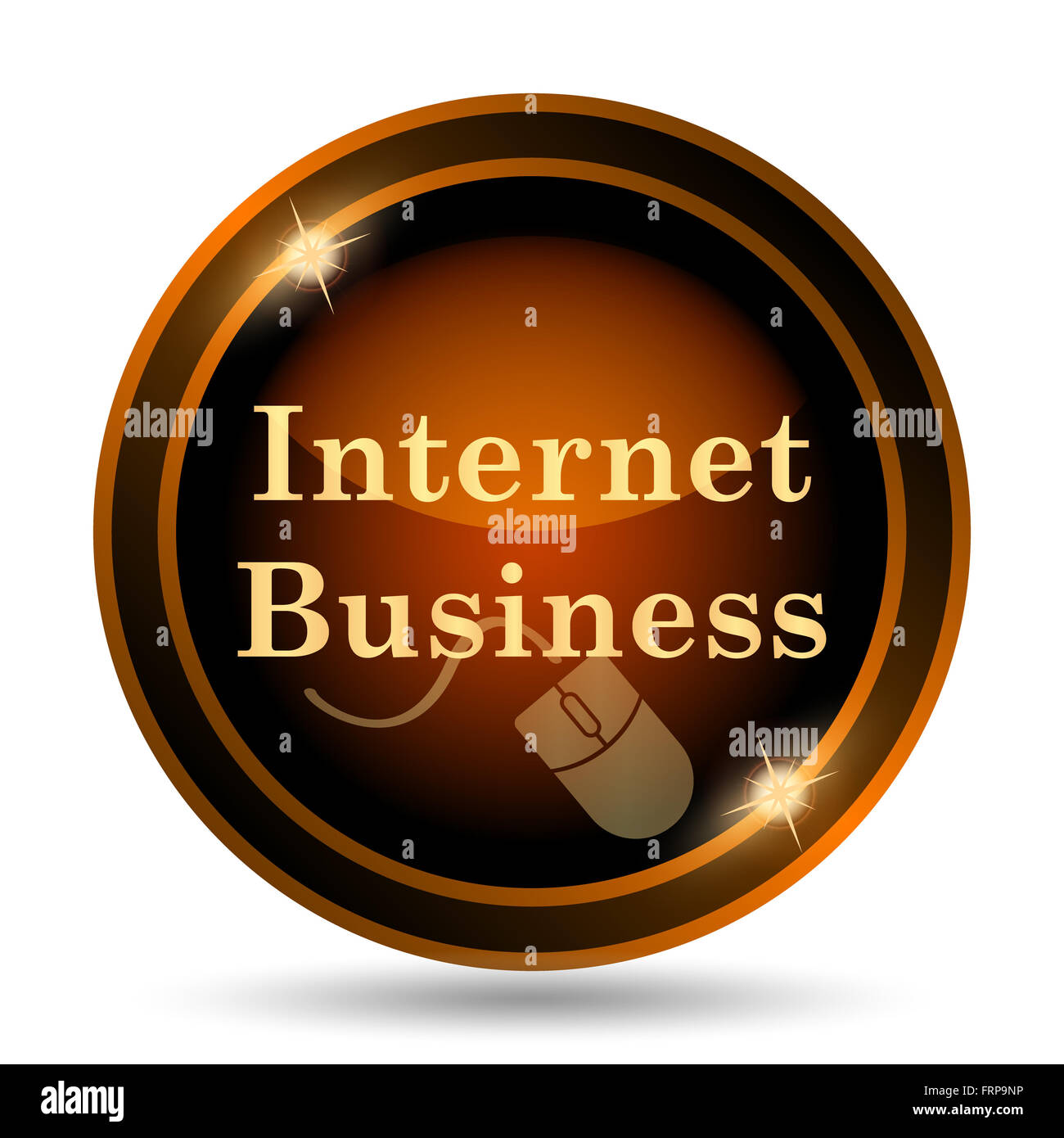 Internet business icona. Pulsante Internet su sfondo bianco. Foto Stock