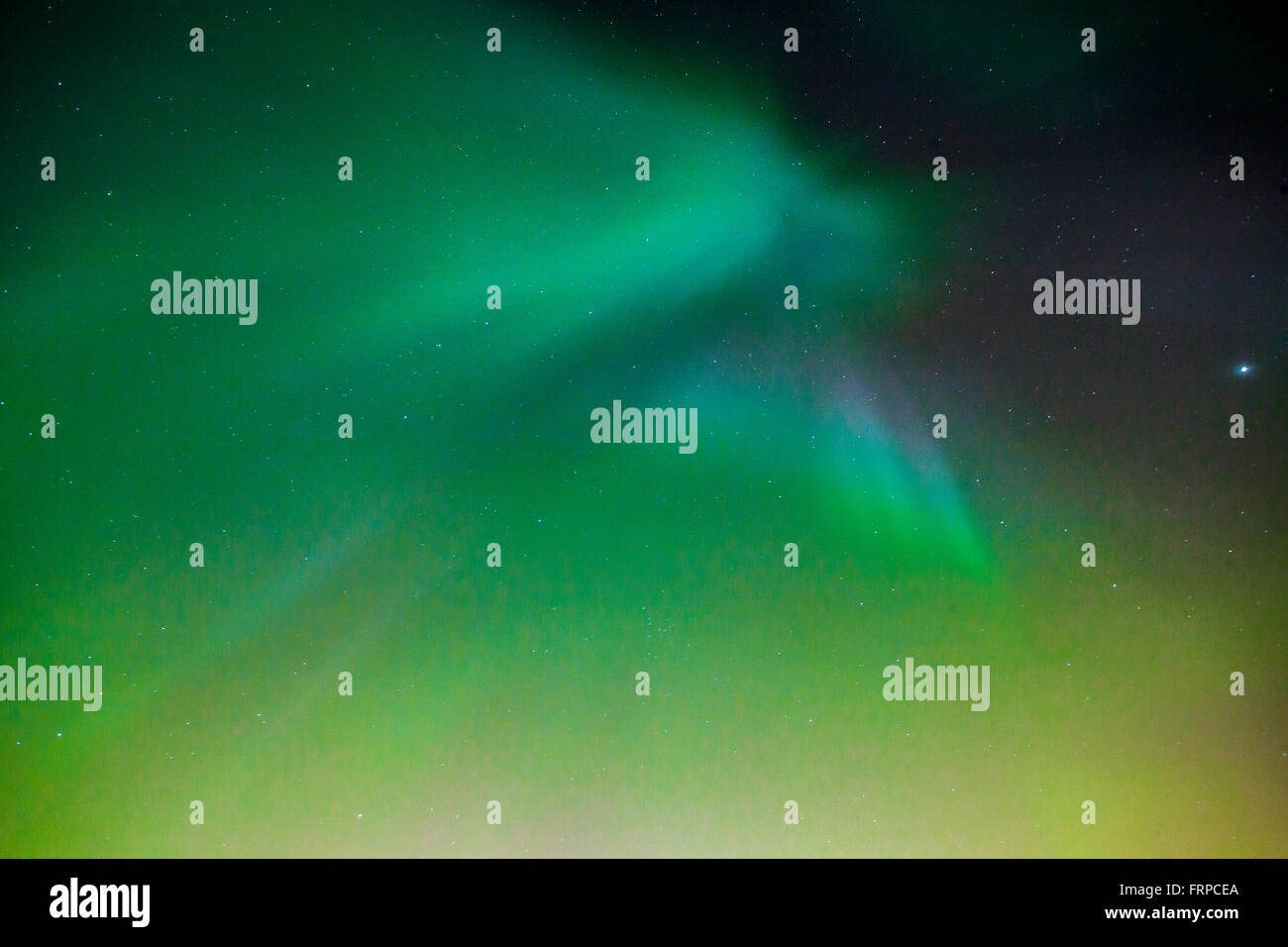 Aurora Boreale in Oulu, Finlandia Foto Stock