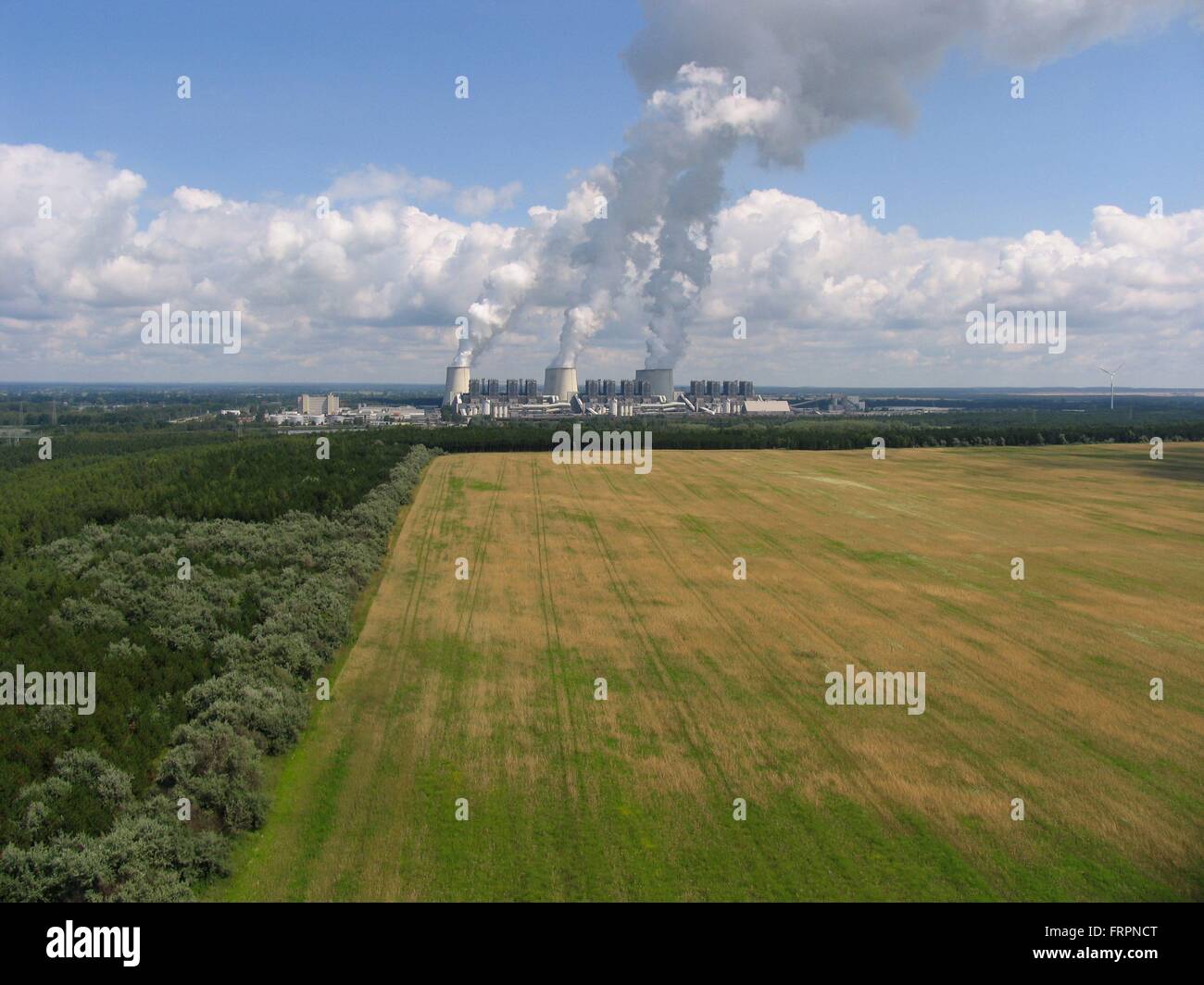 La pianta di potere Janschwalde ha una capacità installata di 3.000 megawatt. È il più grande brown centrali a carbone vegetale in Germania. Janschwalde, Peitz, Cottbus, Brandeburgo, Germania, Europa Data: 7 luglio 2012 Foto Stock