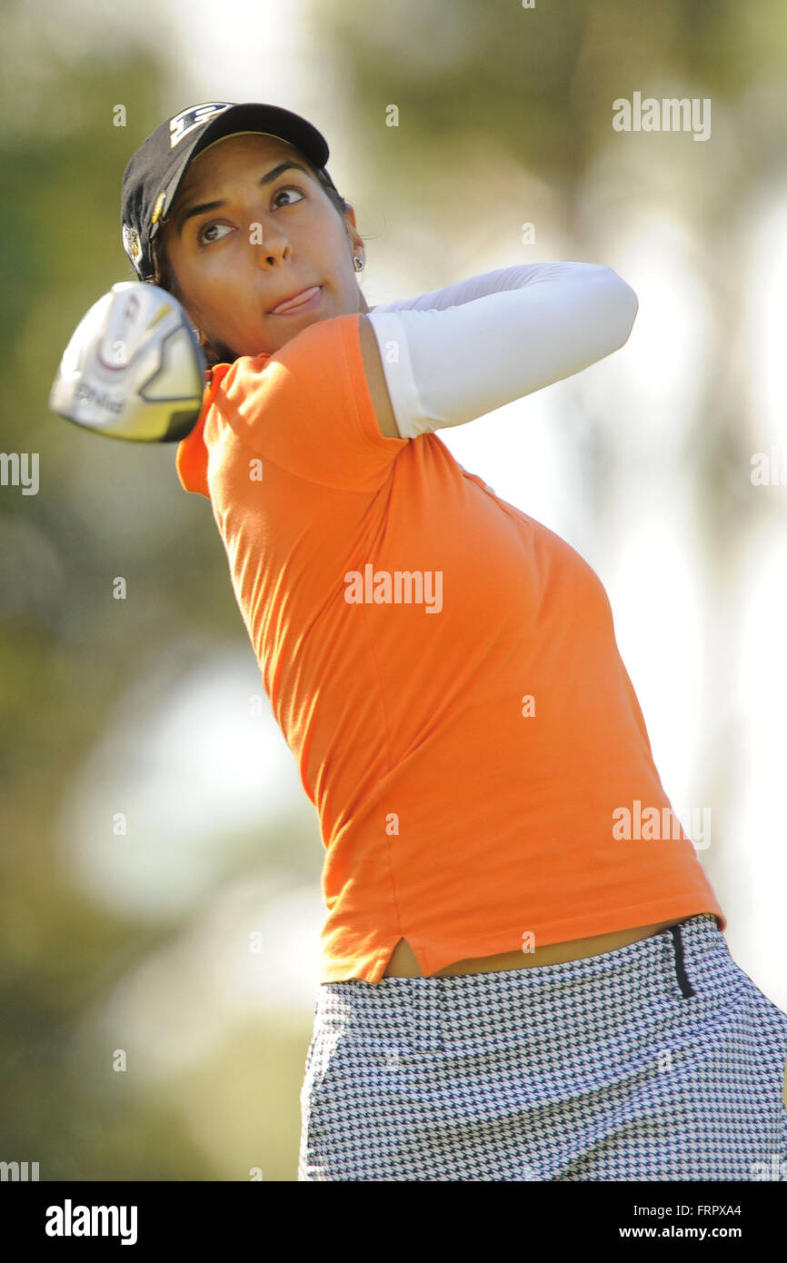 Daytona Beach, FL, Stati Uniti d'America. Il 29 settembre, 2013. Paula Reto durante il terzo round del Tour Symetra campionato LPGA International sul Sett. 29, 2013 in Daytona Beach, Florida. ZUMA Press/Scott A. Miller © Scott A. Miller/ZUMA filo/Alamy Live News Foto Stock