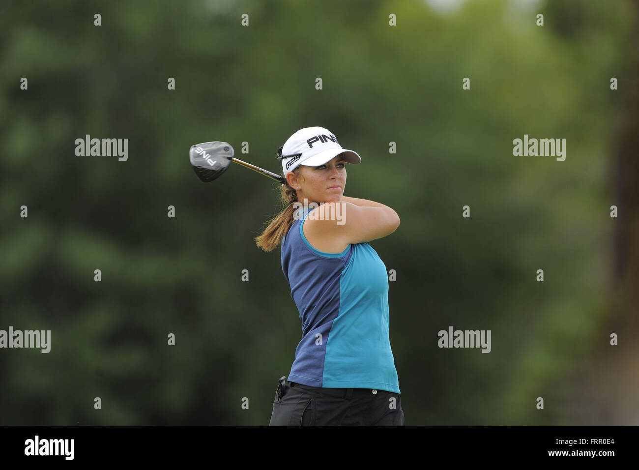 Daytona Beach, FL, Stati Uniti d'America. Il 27 settembre, 2013. Kendall colorante durante il secondo round del Tour Symetra campionato LPGA International sul Sett. 27, 2013 in Daytona Beach, Florida. ZUMA Press/Scott A. Miller © Scott A. Miller/ZUMA filo/Alamy Live News Foto Stock