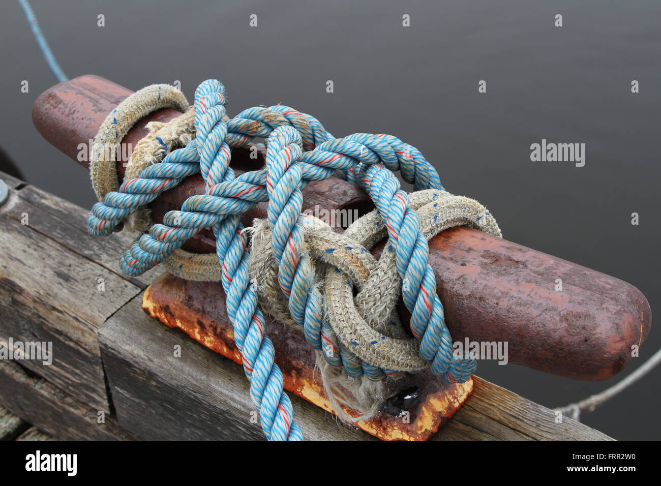 Gancio e la corda closeup Foto Stock