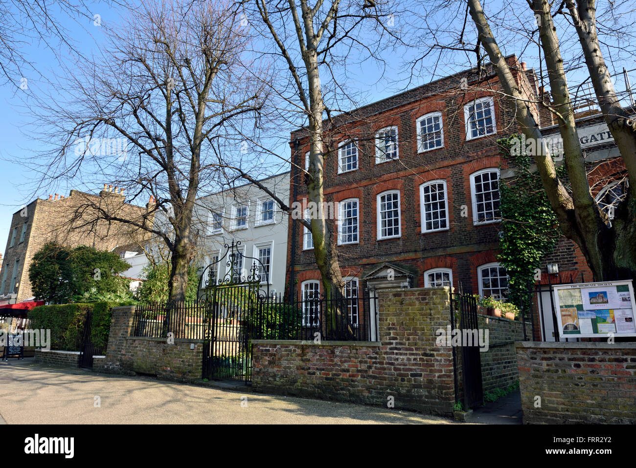 Georgian House Highgate Village London Inghilterra Gran Bretagna REGNO UNITO Foto Stock