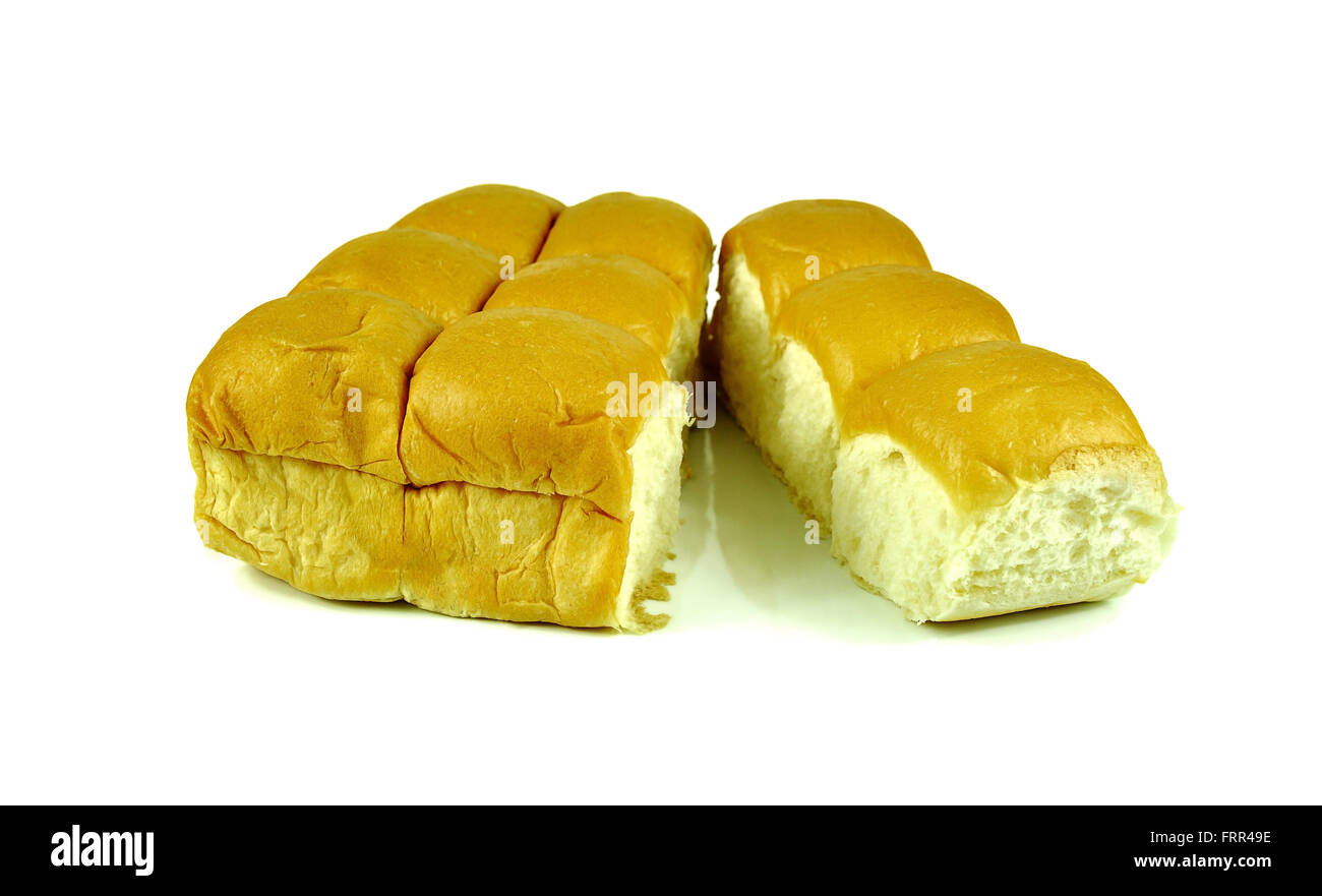 Pane isolati su sfondo bianco Foto Stock