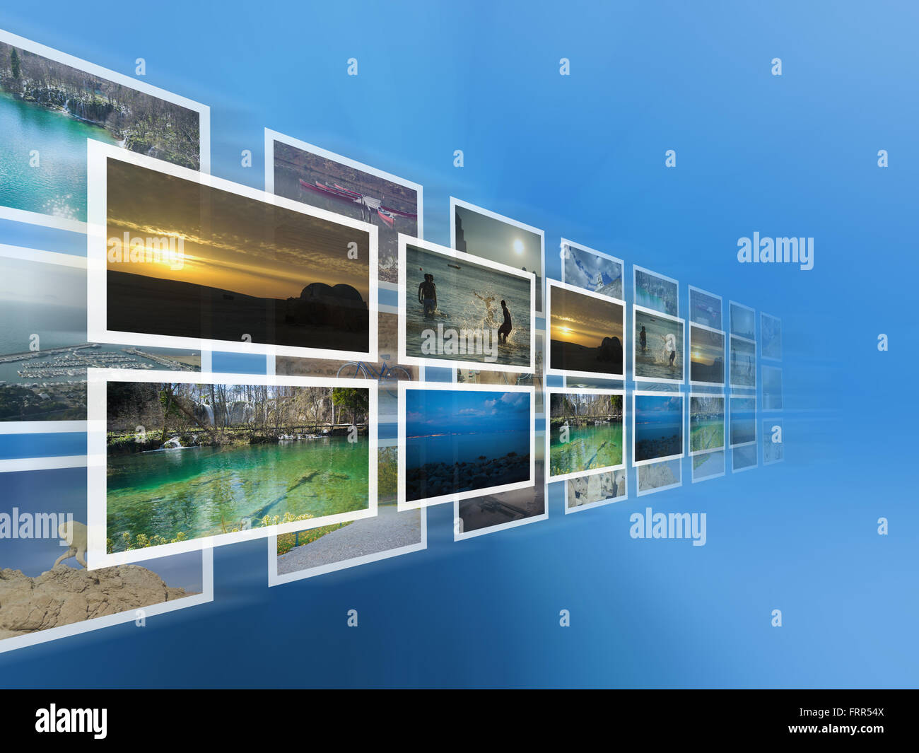 Le immagini digitali su schermo virtuale - tutte le immagini provenienti dalla mia galleria Foto Stock