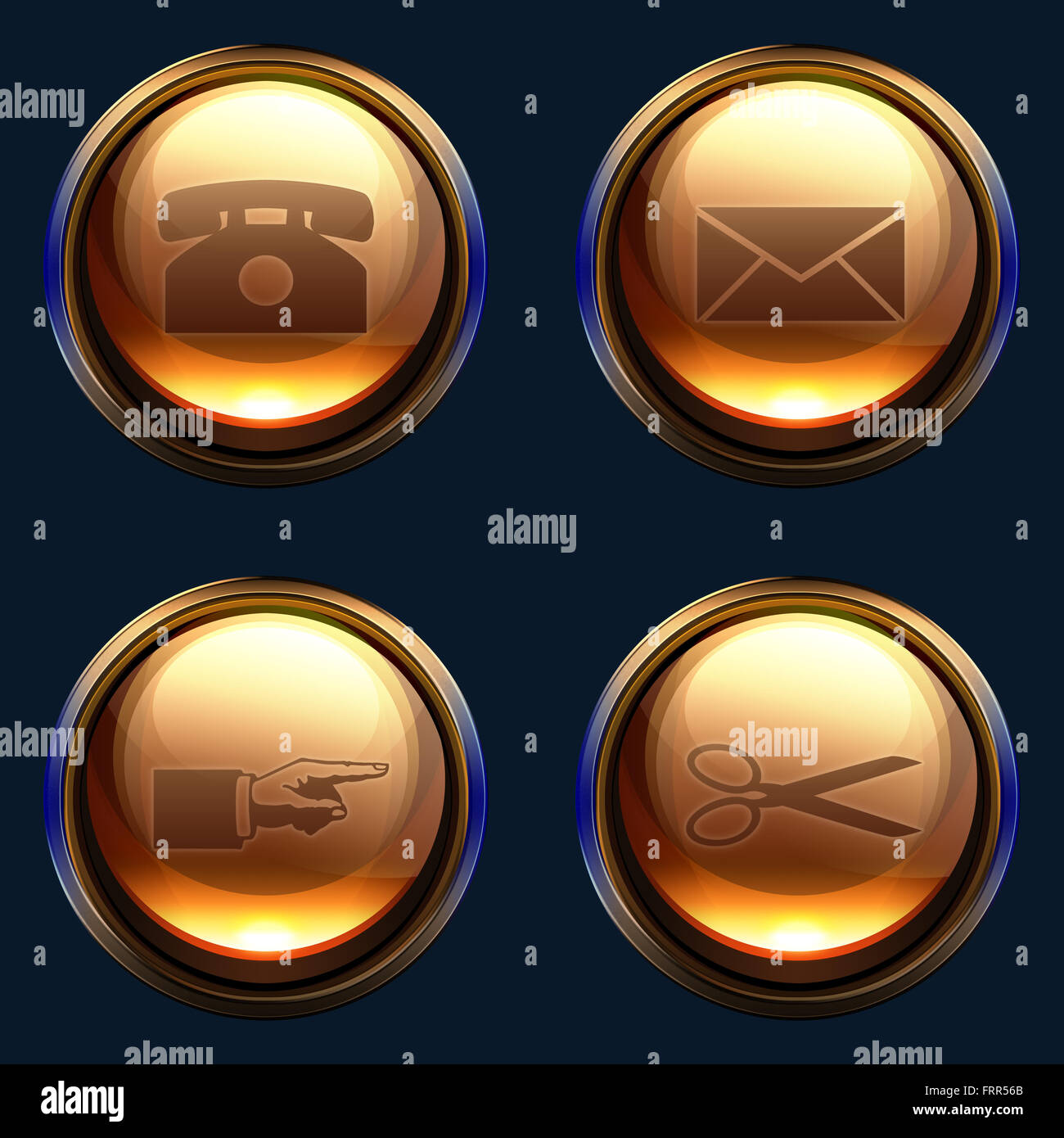 Stilizzata (lucida orb) internet icona shopping pacchetto design Foto Stock