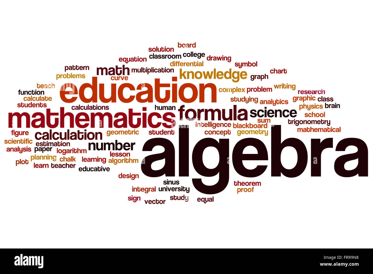 Parola di algebra concetto di cloud Foto Stock