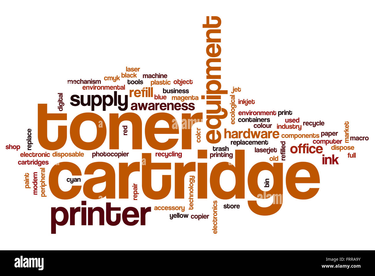 Cartuccia di toner di parola il concetto di cloud Foto Stock