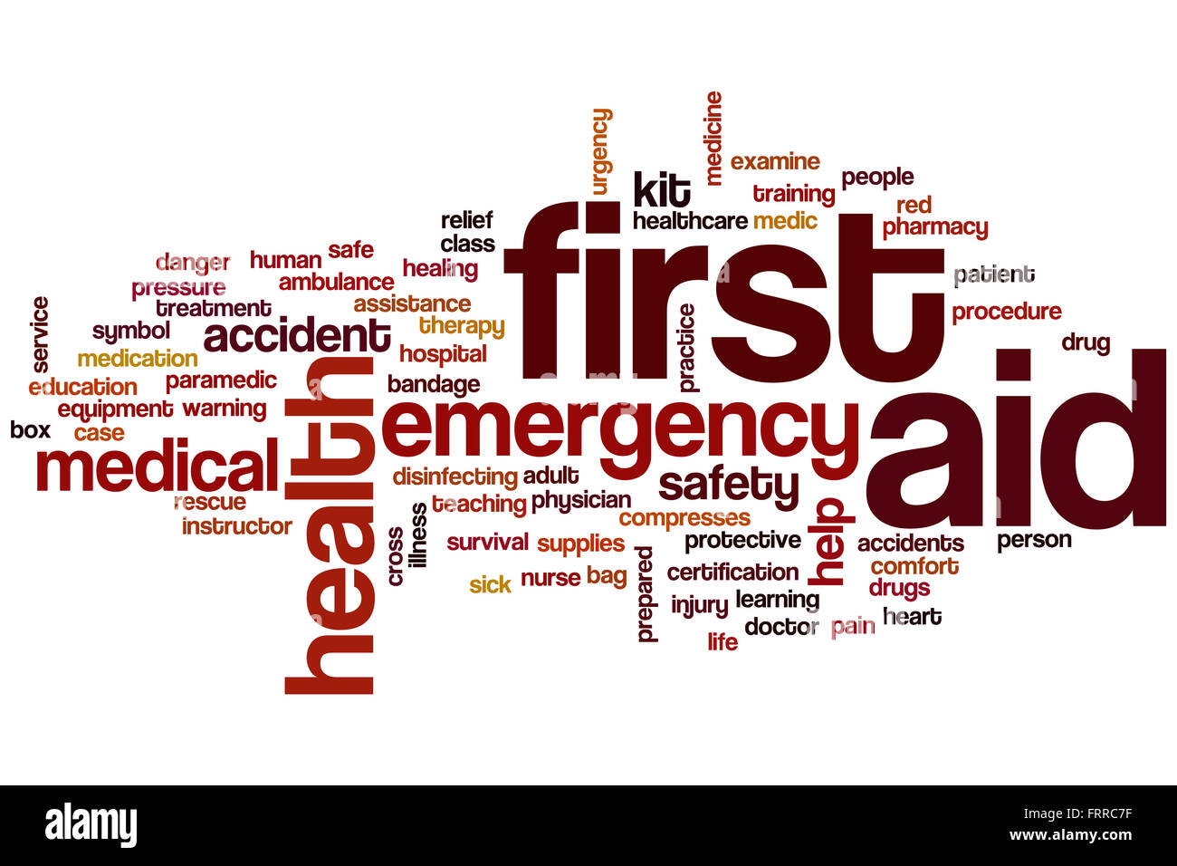 Primo concetto di aiuto parola Sfondo nuvola Foto Stock