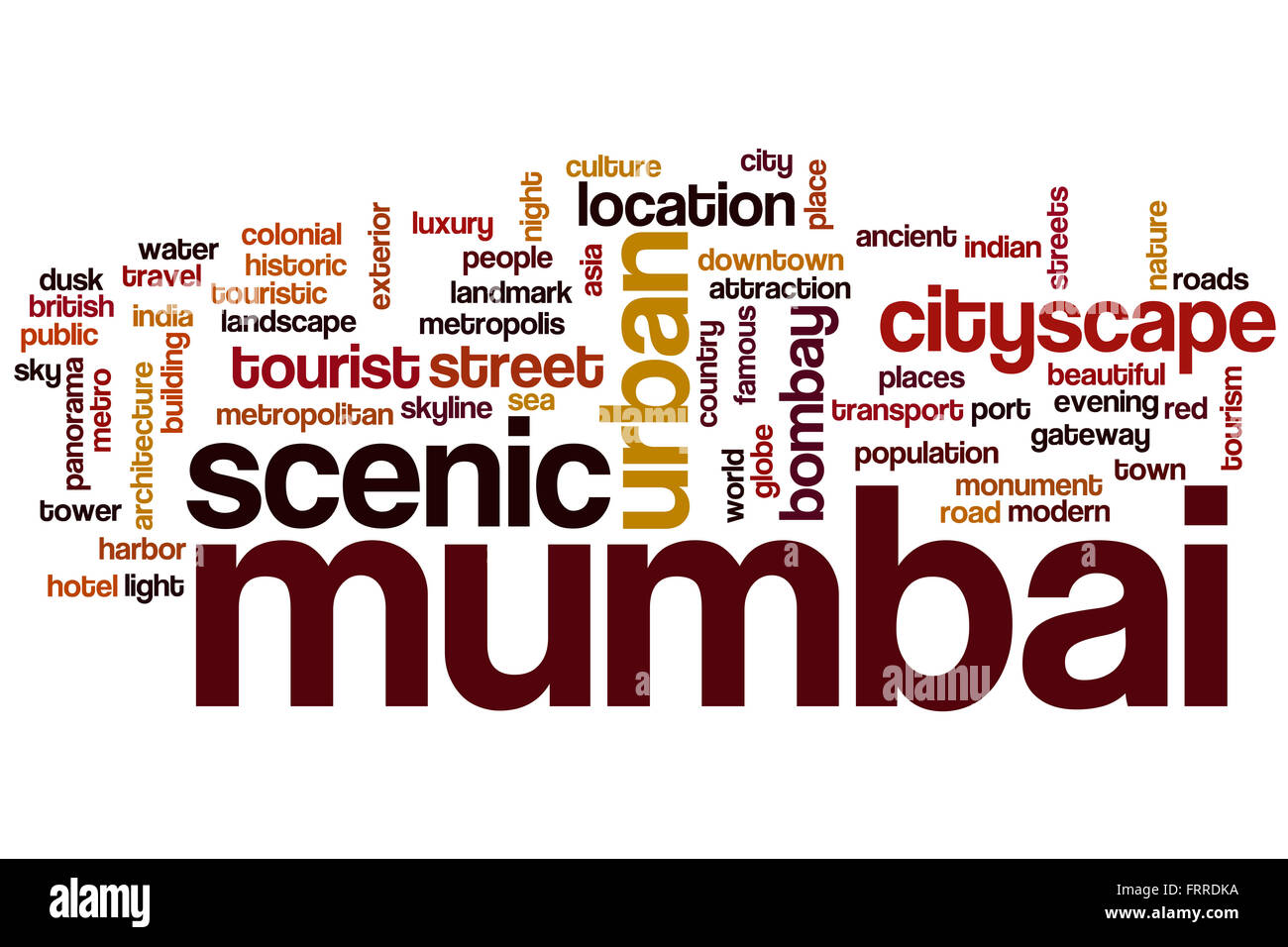 Mumbai parola concetto di cloud Foto Stock