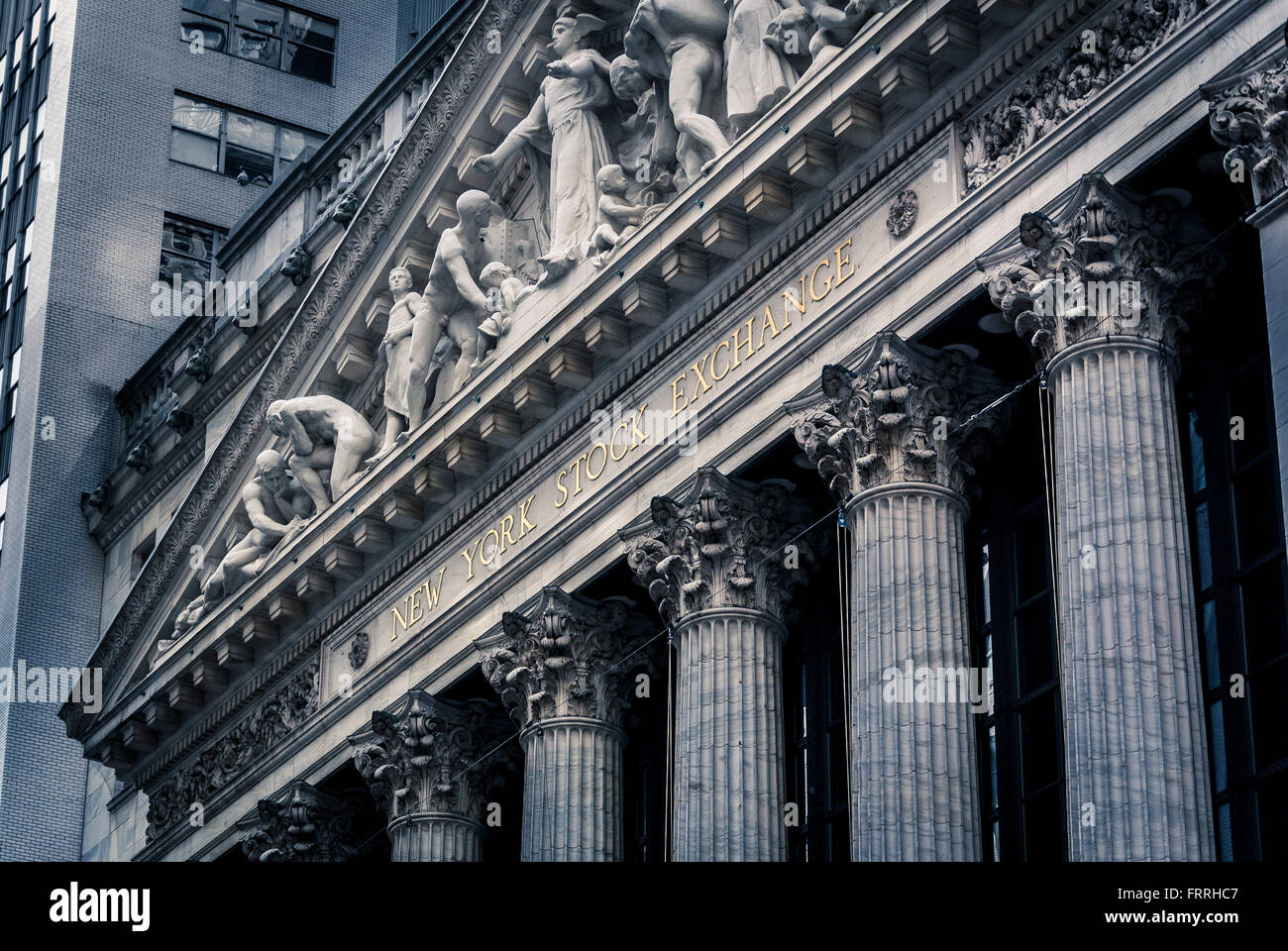 New York Stock Exchange, Broad Street, New York City, USA. Foto Stock