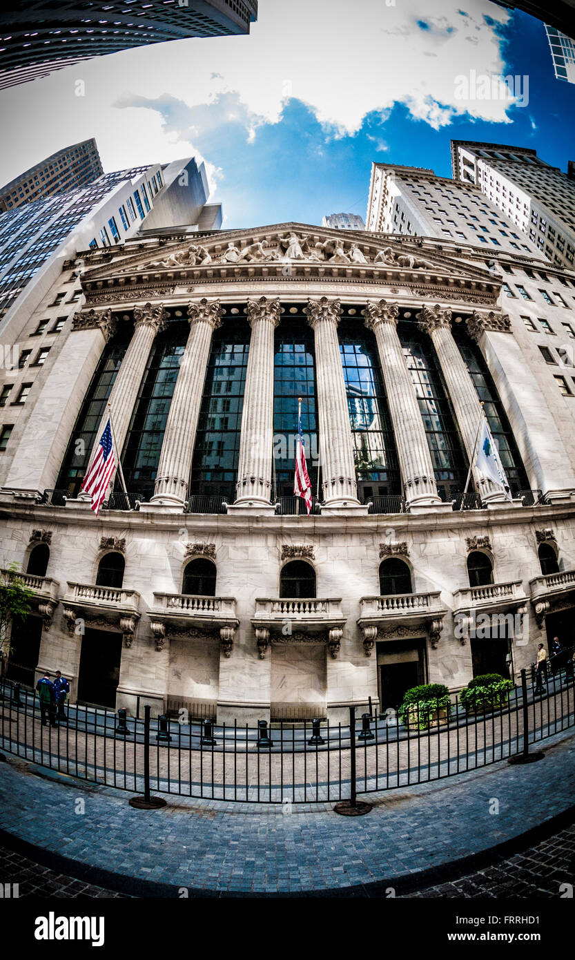 New York Stock Exchange, Broad Street, New York City, USA. Foto Stock