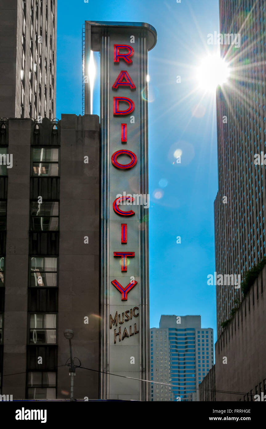 Radio City Music Hall Building, New York City, Stati Uniti d'America. Foto Stock