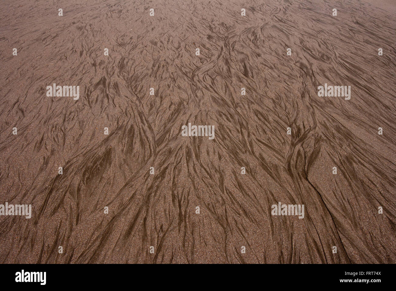 L'arte astratta creata dall'oceano di fading marea. Foto Stock