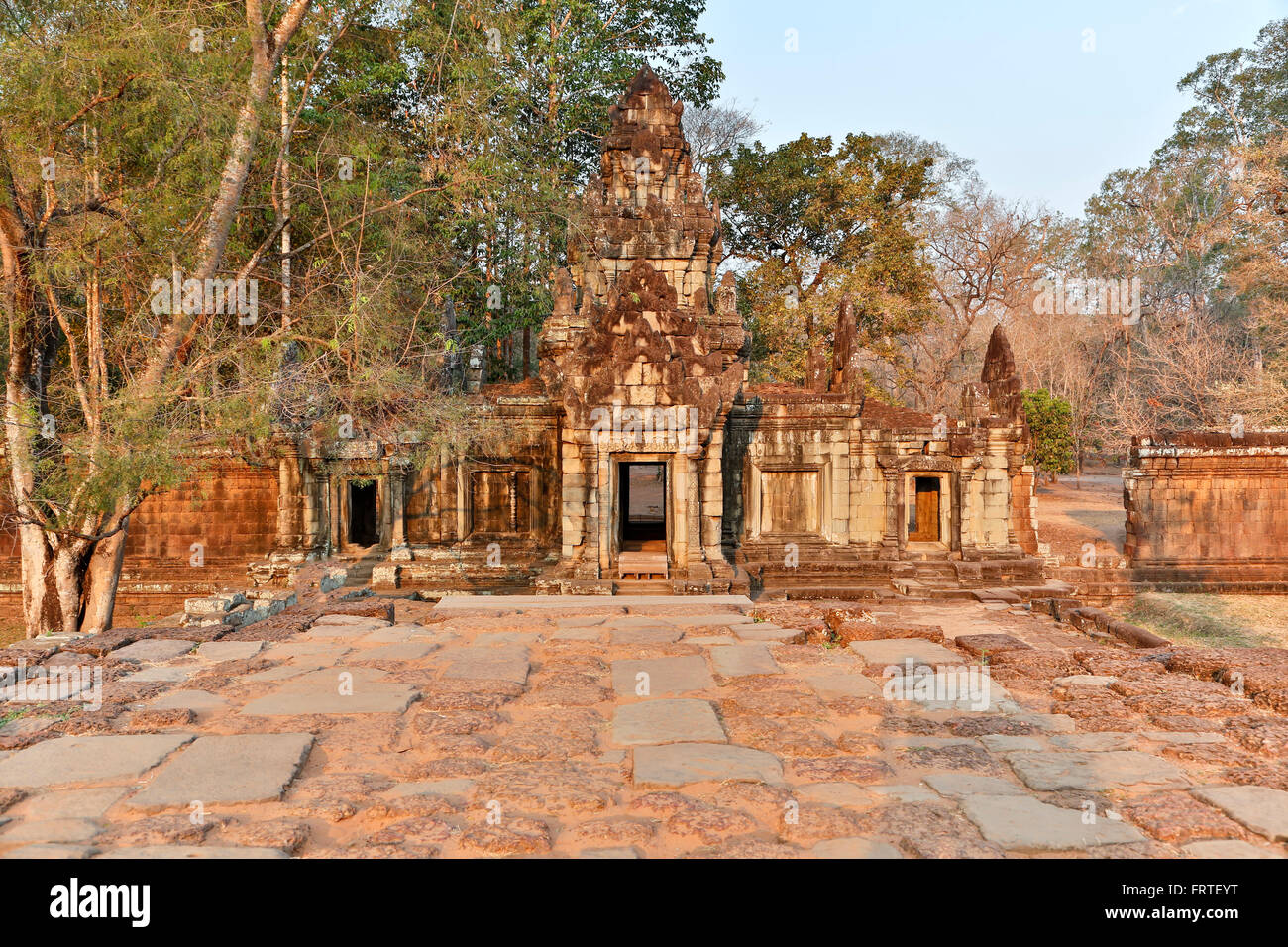 Ingresso pavilion (gopura) al tempio Phimeanakas, Angkor Thom, il Parco Archeologico di Angkor, Siem Reap, Cambogia Foto Stock