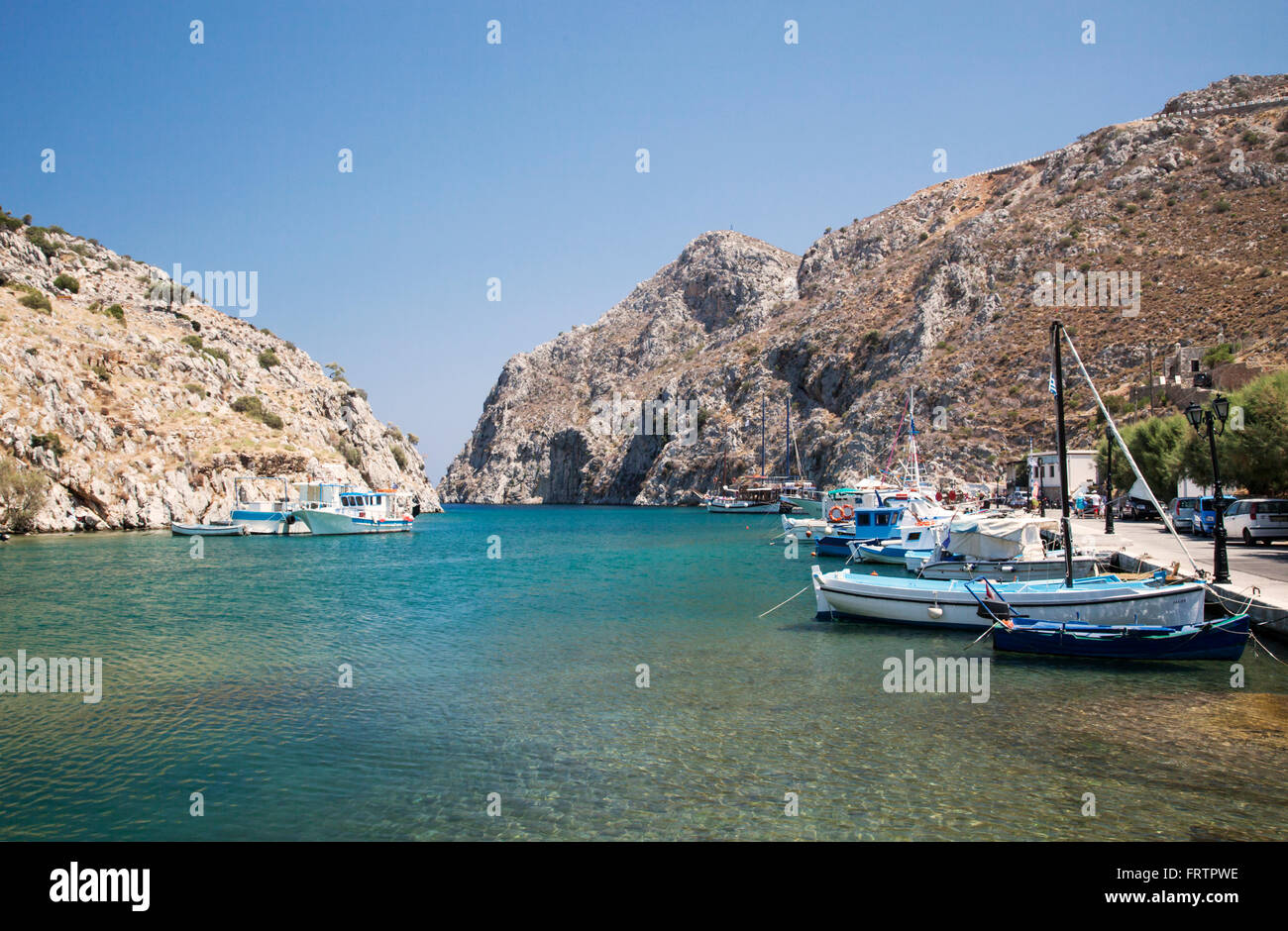 Porto di Rina, Kalymnos, Grecia Foto Stock