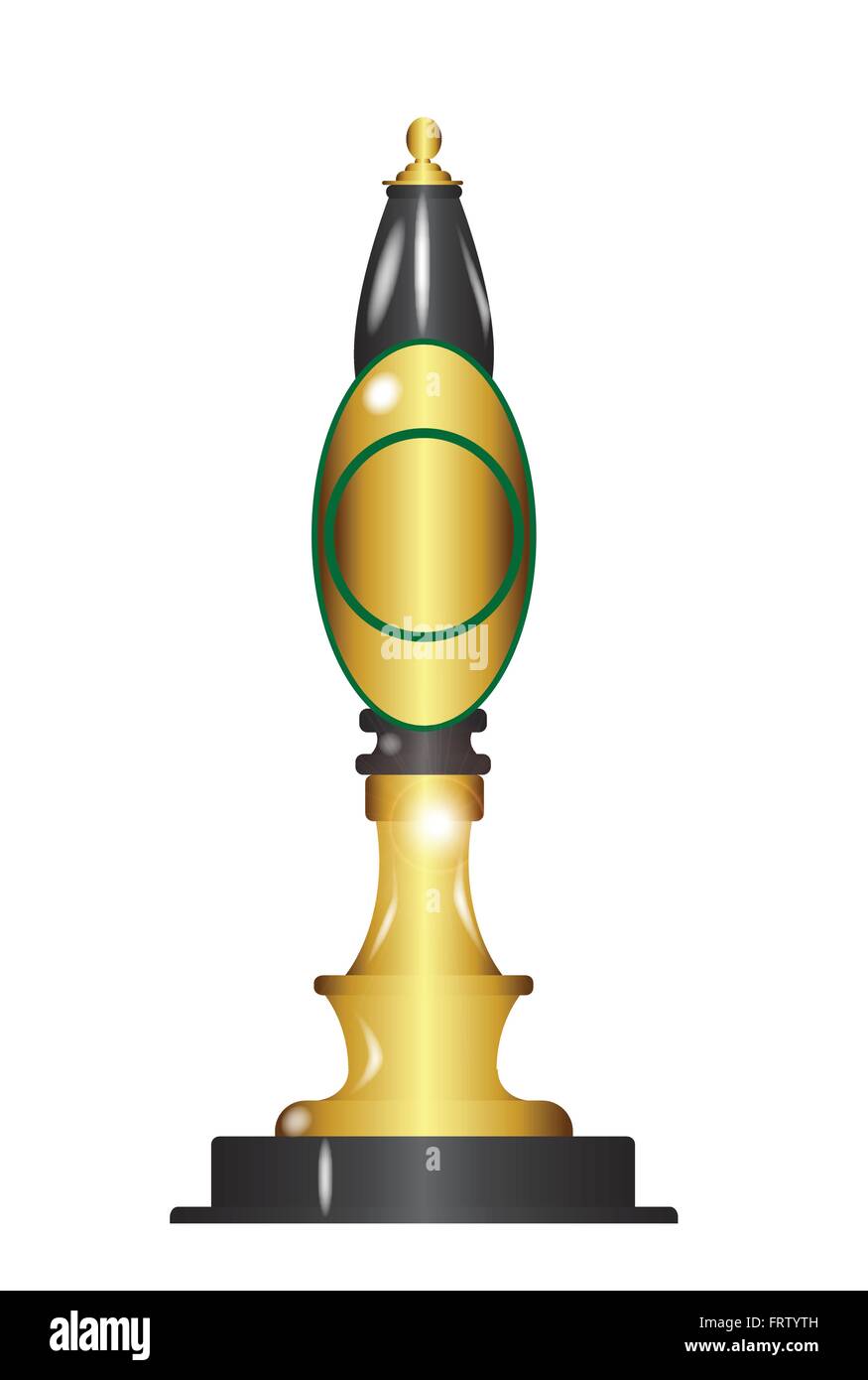 Un tradizionale e tipico della pompa birra su uno sfondo bianco Illustrazione Vettoriale