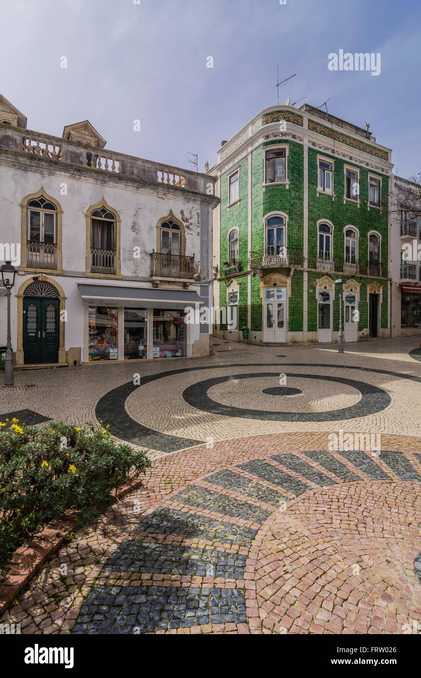 Il Portogallo, Algarve, Lagos, Luis de Camoes Square Foto Stock
