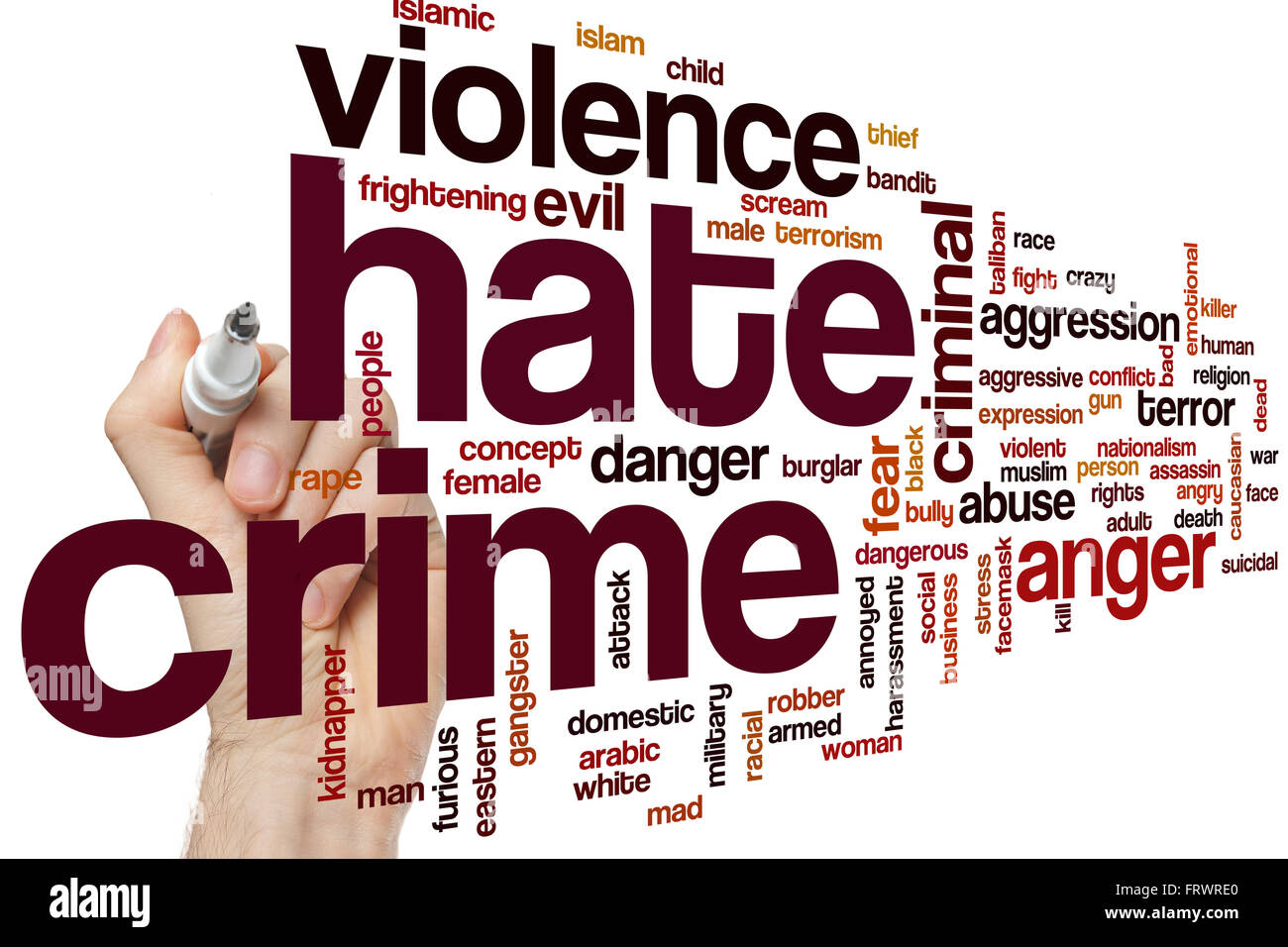 Antimperialismo parola concetto di cloud Foto Stock