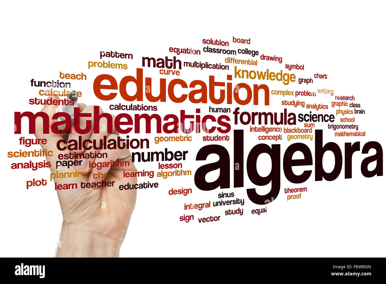 Parola di algebra concetto di cloud Foto Stock
