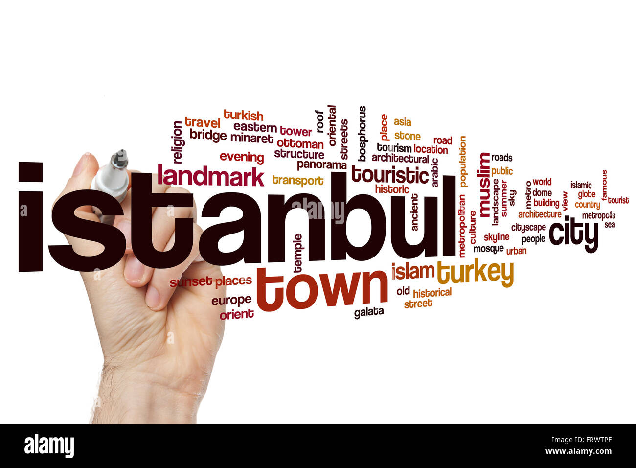 Parola di Istanbul il concetto di cloud Foto Stock