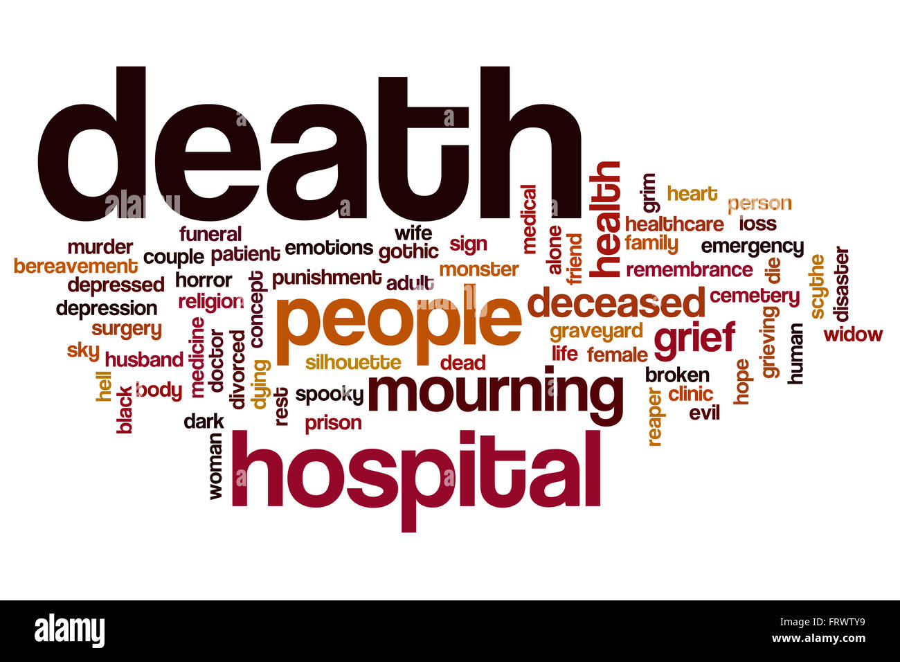 Morte word cloud Foto Stock