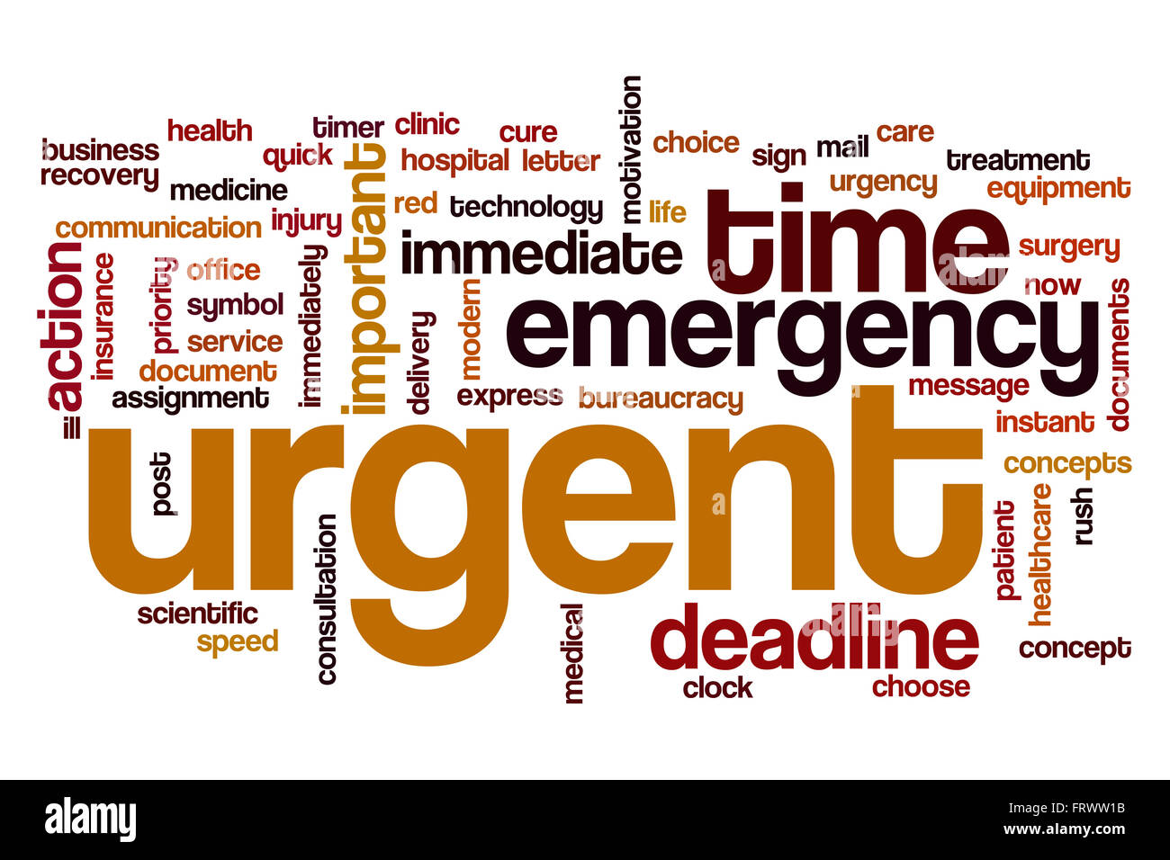 Parola urgente cloud Foto Stock