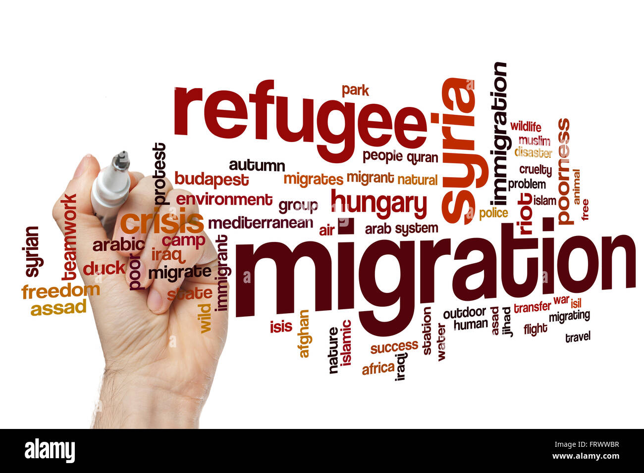 Parola di migrazione cloud Foto Stock