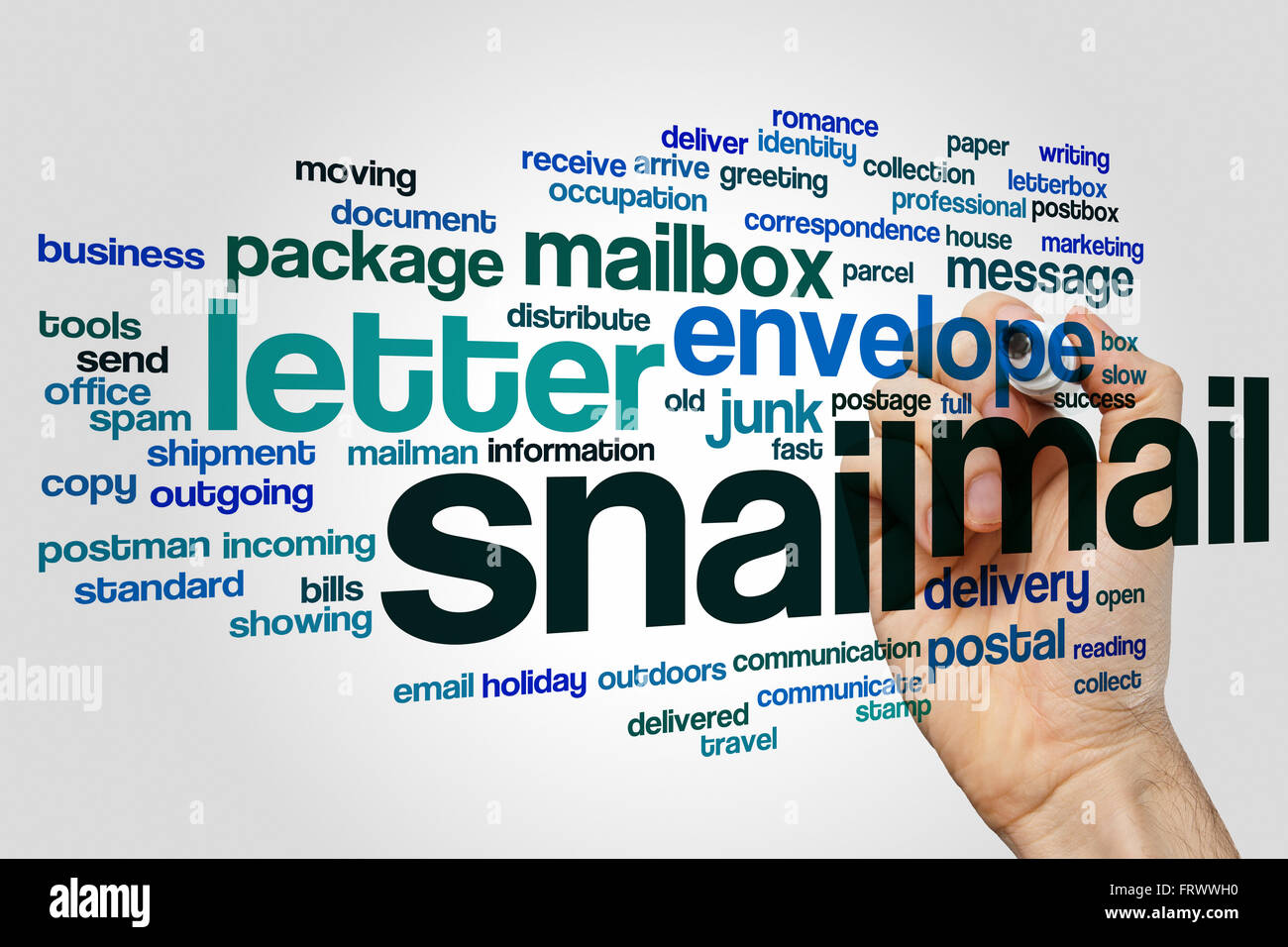 Snail mail parola cloud Foto Stock