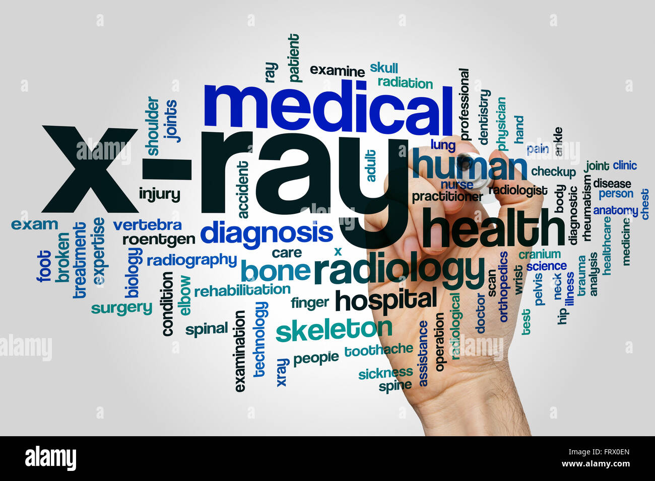 Concetto Xray parola Sfondo nuvola Foto Stock