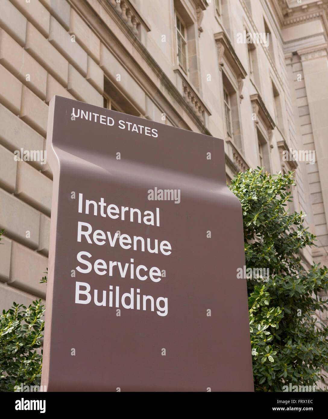 WASHINGTON, DC, Stati Uniti d'America - edificio IRS segno. Internal Revenue Service. Foto Stock