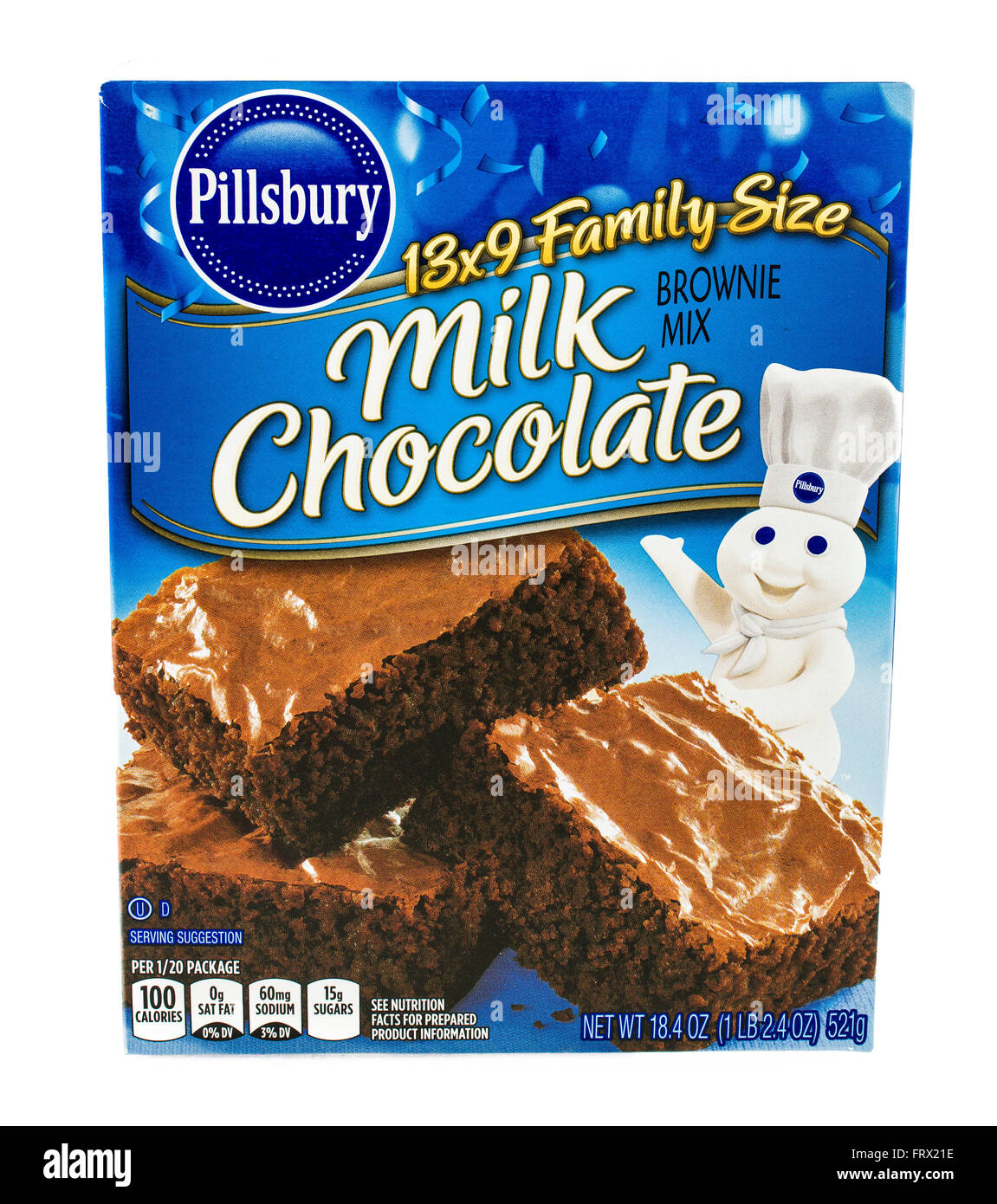 Winneconne, WI - 5 Febbraio 2015: casella di Pillsbury cioccolato al latte Brownie Mix. Foto Stock