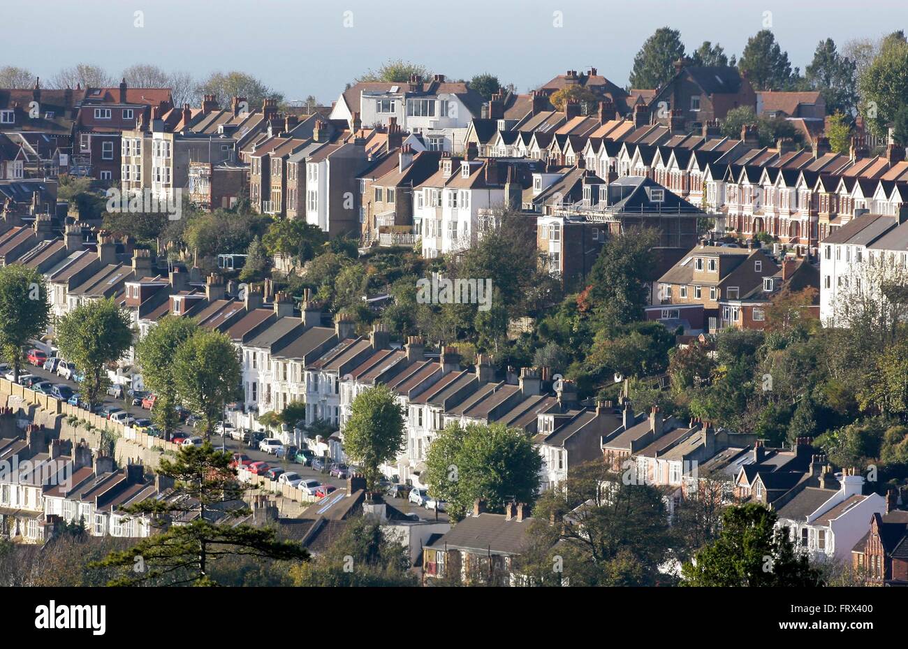 Case a schiera in Brighton. Foto Stock