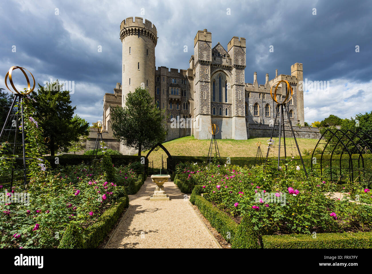 Arundel Castle Gardens, Arundel, West Sussex, in Inghilterra Foto Stock