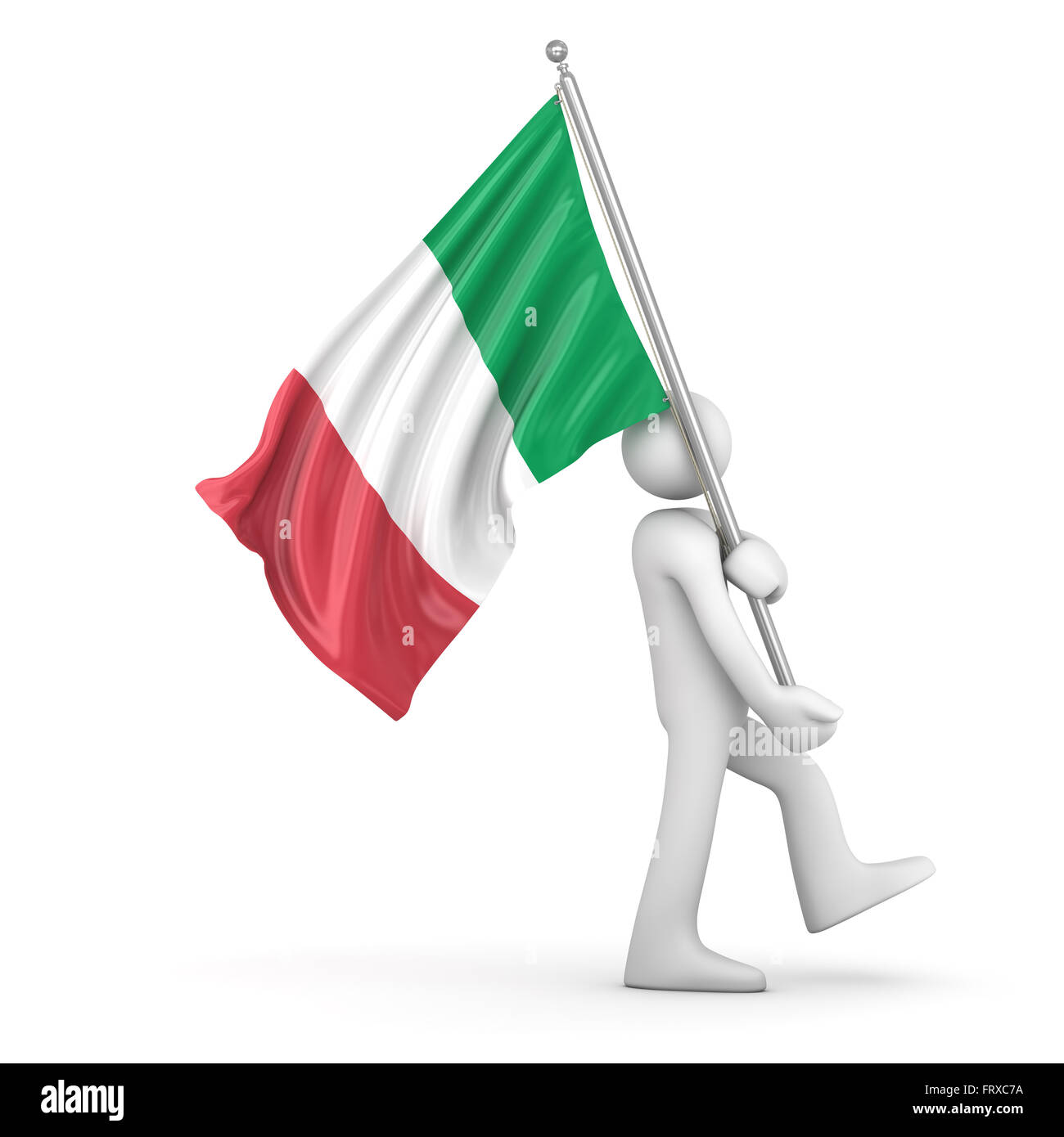 Bandiera dell'Italia , questo è un computer generato e rendering 3d'immagine. Foto Stock