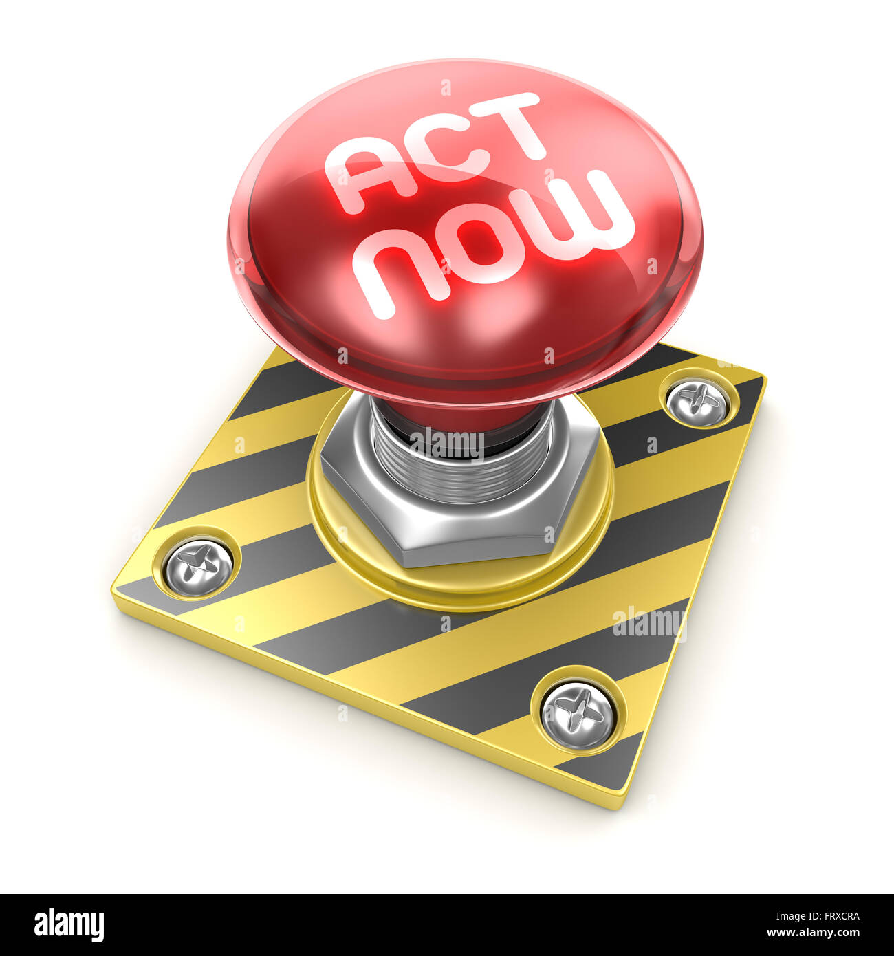 Agire ora pulsante Foto Stock