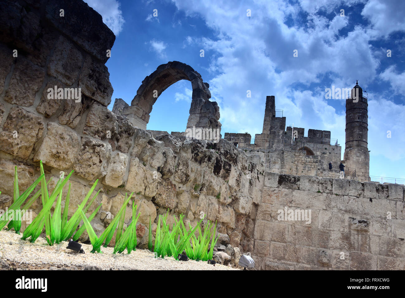 Cittadella nella città vecchia di Gerusalemme, Israele Foto Stock