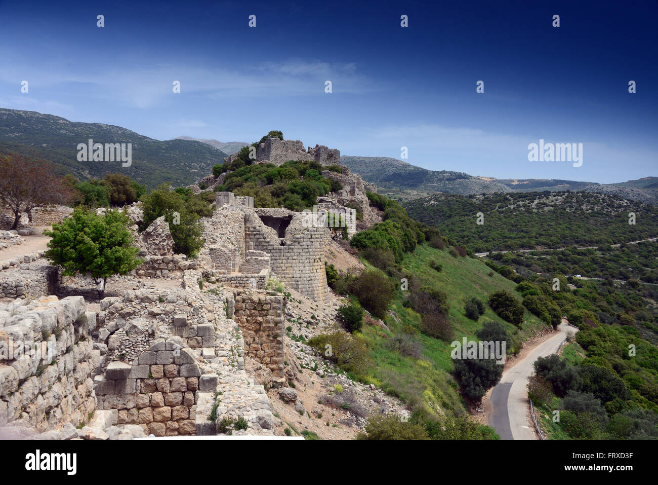 Il castello di Nimrod ruderi, Golan, Galilea, North-Israel, Israele Foto Stock
