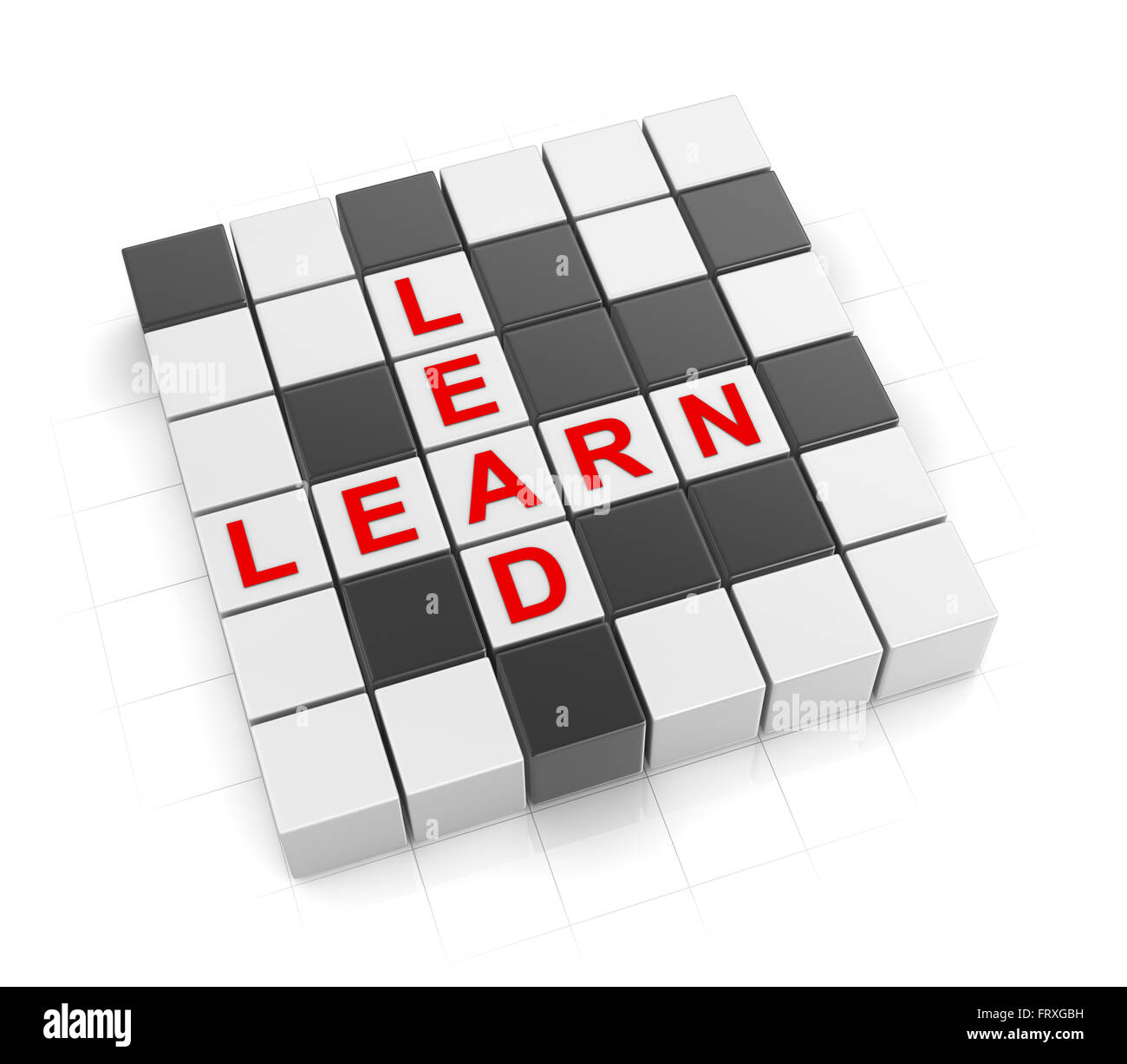 3d il cruciverba serie , l'immagine 3D rappresentata. Foto Stock