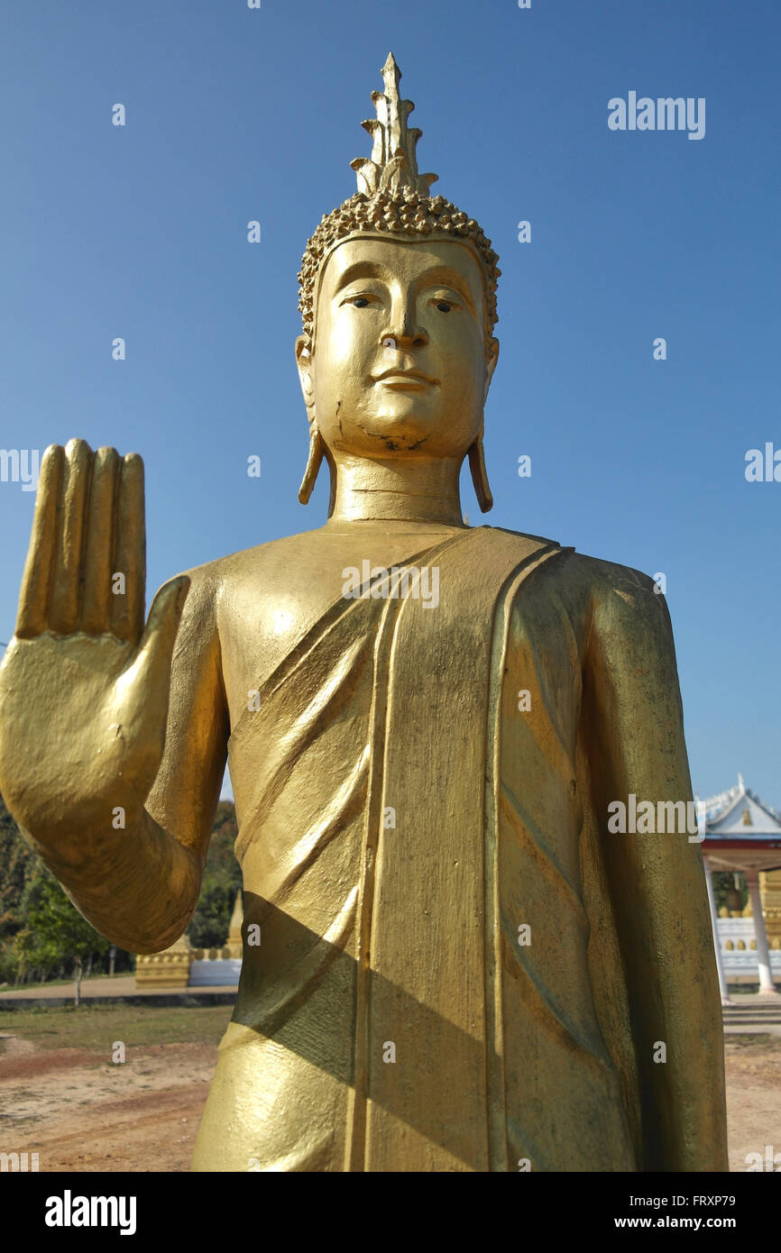 Golden Buddha in Luang Namtha - Laos Foto Stock