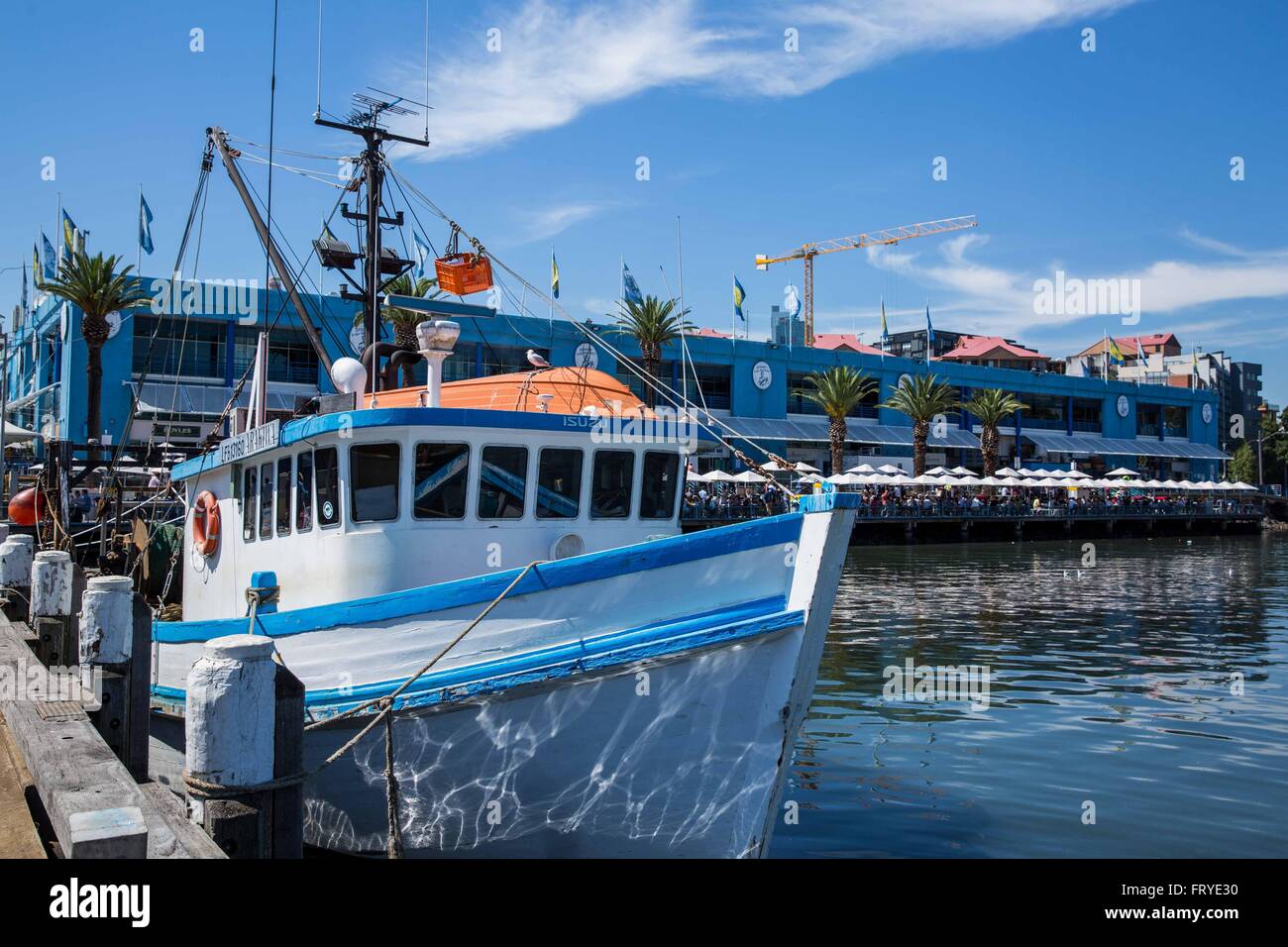 Sydney. 24 Mar, 2016. Foto scattata il 24 marzo 2016 mostra il fuori da Sydney al mercato del pesce in Australia. La prestigiosa Sydney Fish Market, situato sulla baia di Blackwattle a Sydney, erano state preparando per un ruggente scambi durante la Pasqua long week-end, soprattutto il Venerdì Santo, del mercato unico trading più trafficato giorno dell'anno. Circa 55.000 clienti sono attesi per il mercato venerdì entro il suo business ora, dodici ore al giorno. © Hongye Zhu/Xinhua/Alamy Live News Foto Stock