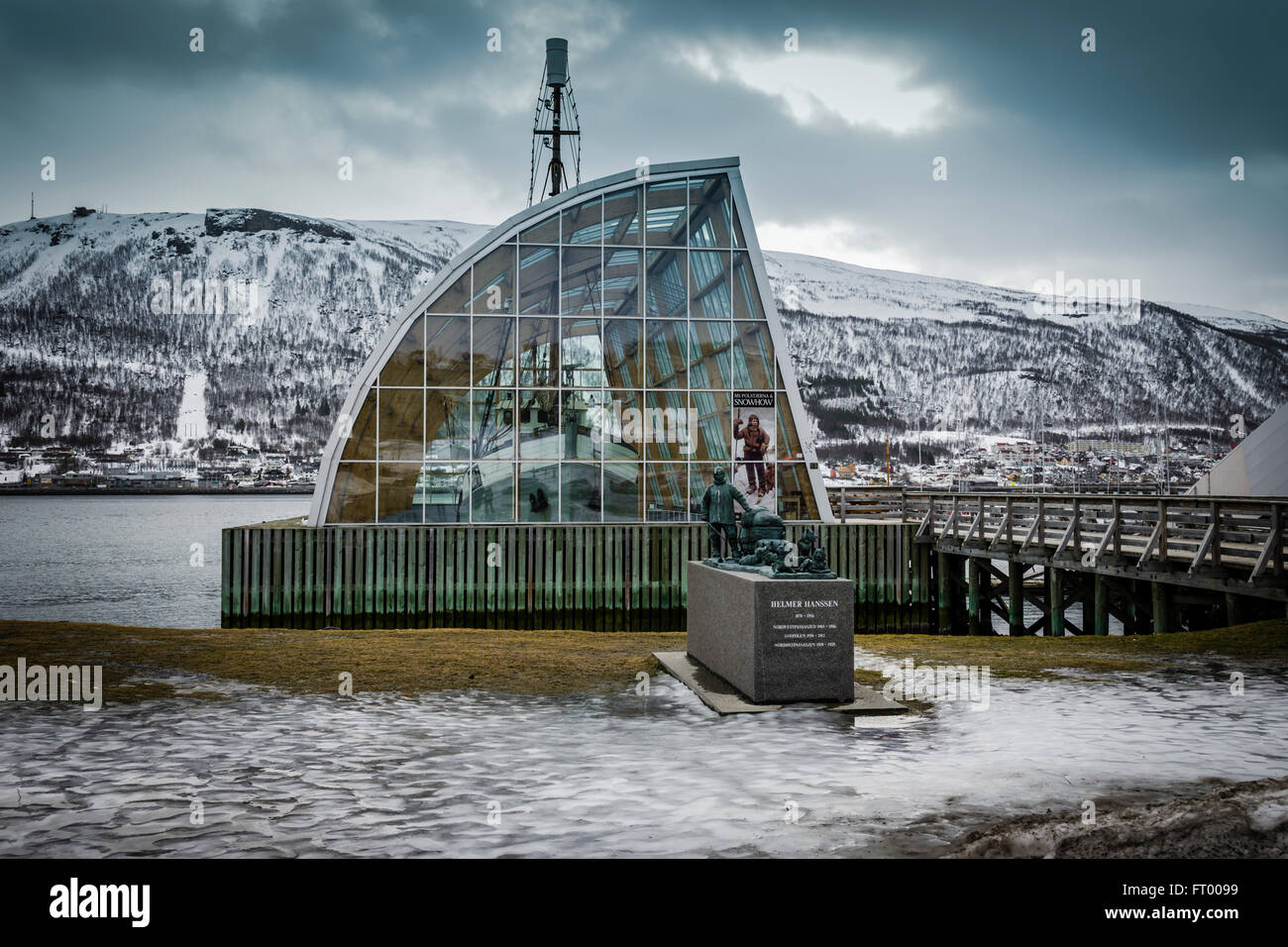 Esploratore polare nave Polstjerna al museo Polaria, Tromso, Norvegia. Foto Stock