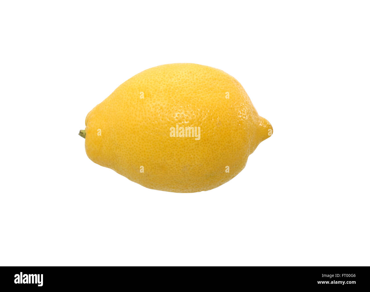 Un limone su sfondo bianco. Percorso di clipping è incluso Foto Stock